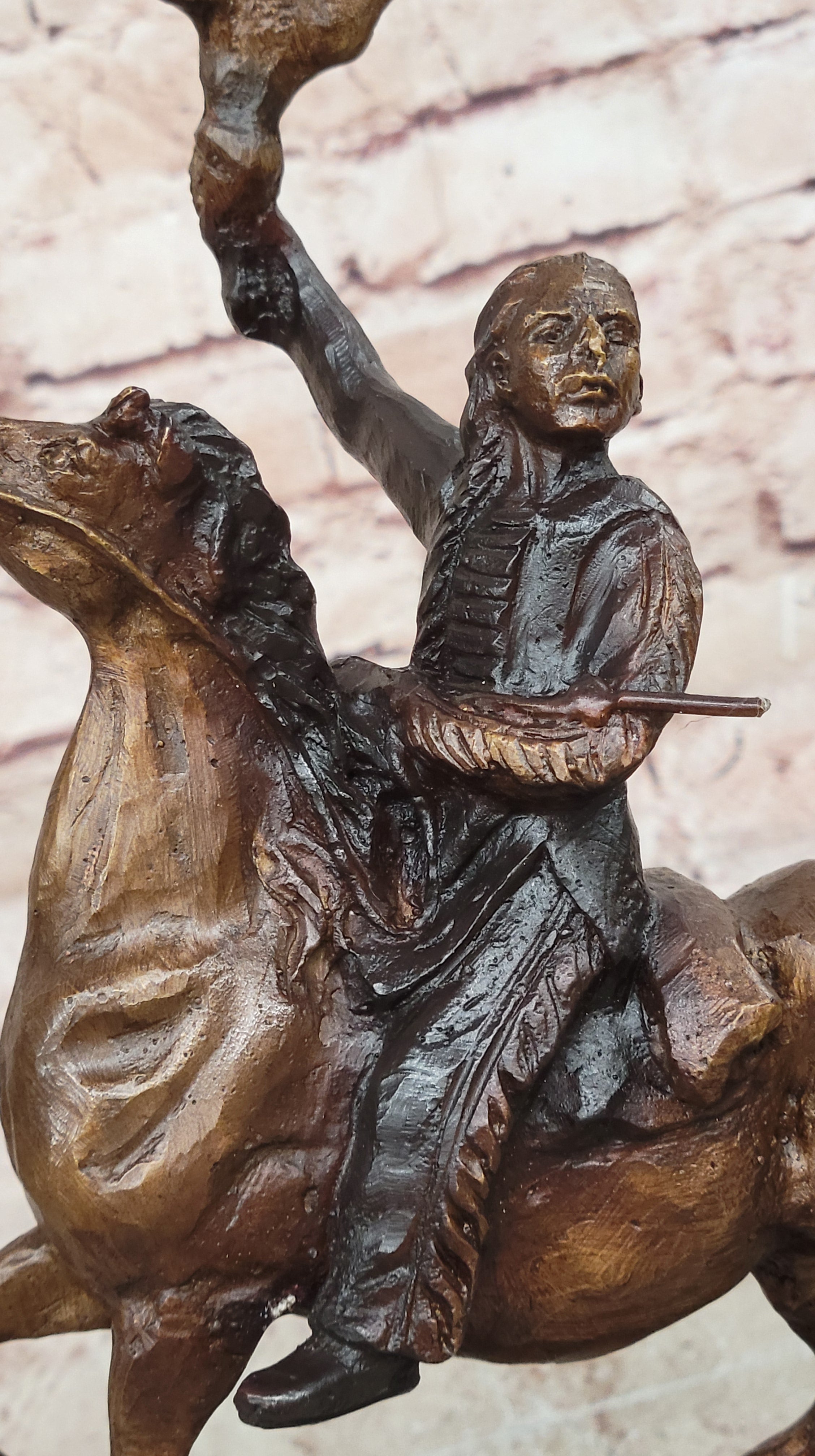 Handcrafted bronze sculpture SALE Indian American Native Remington`S Frederic