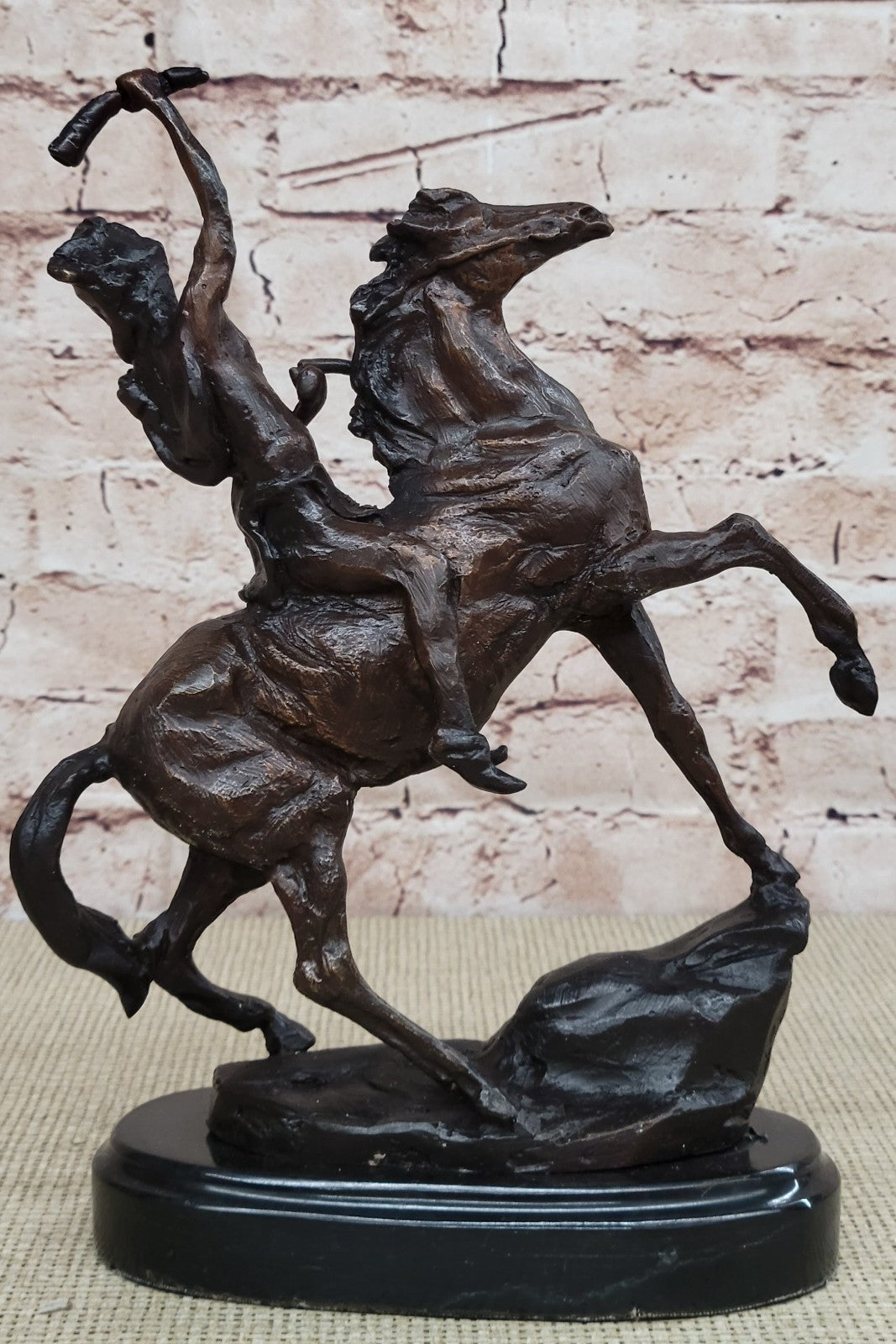 Handcrafted bronze sculpture SALE Base~ Marble On Scalp~ Remington~The Federick
