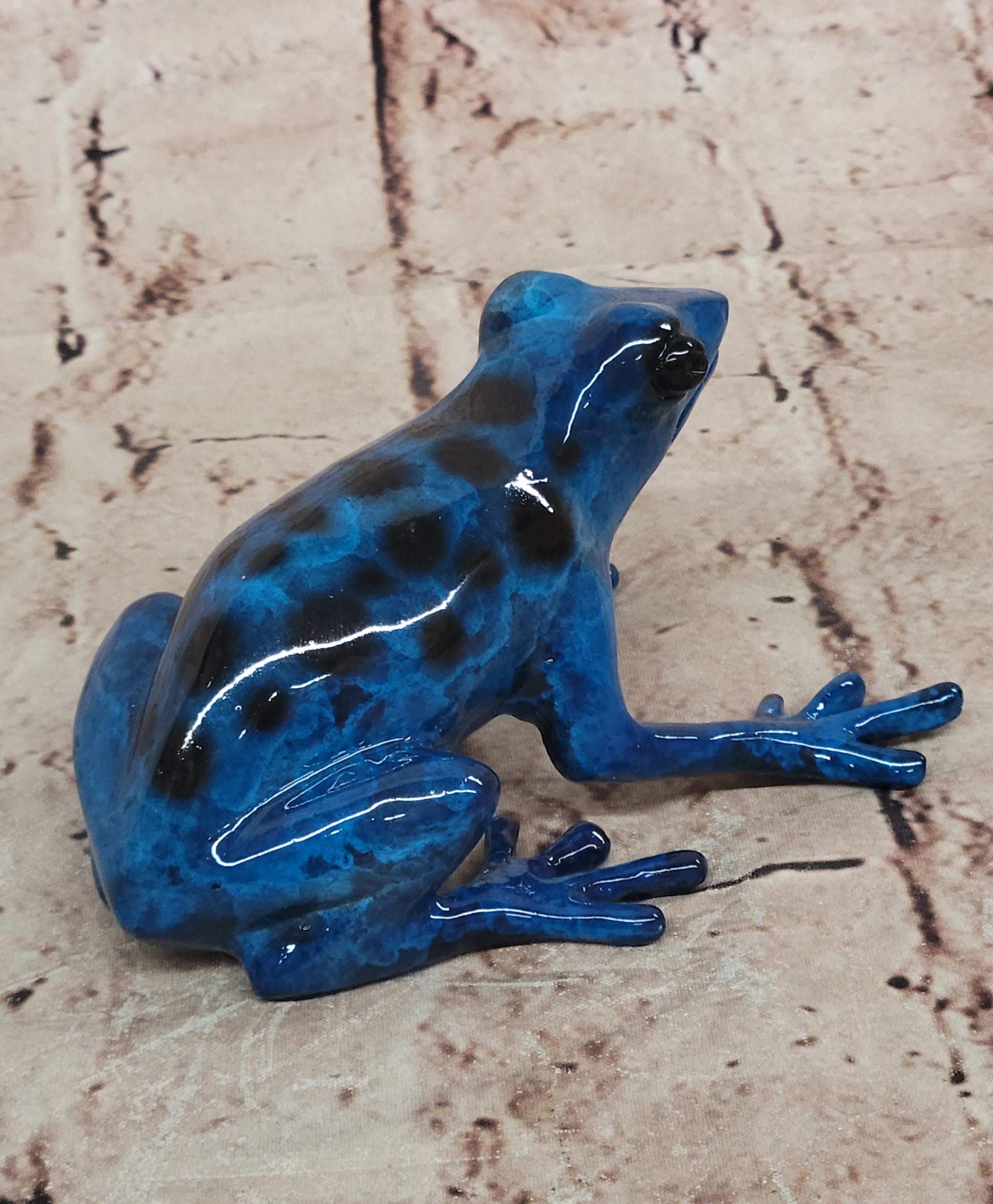 Marius Signed Frogman Bronze Sculpture: Handcrafted Detailed Toad Statue