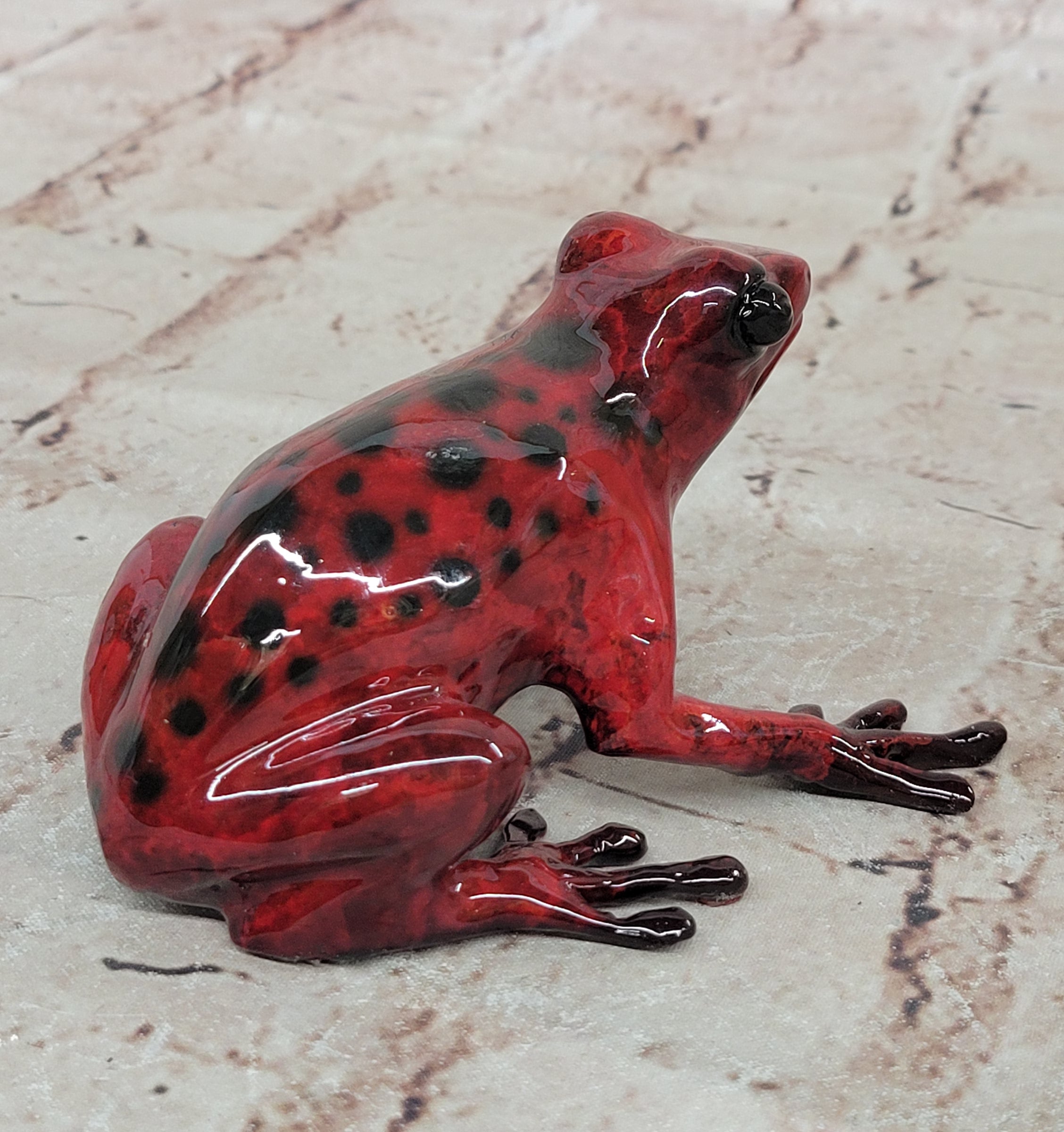 Hand Made Vienna Bronze Frog Statue: Signed Limited Edition Collectible Sculpture