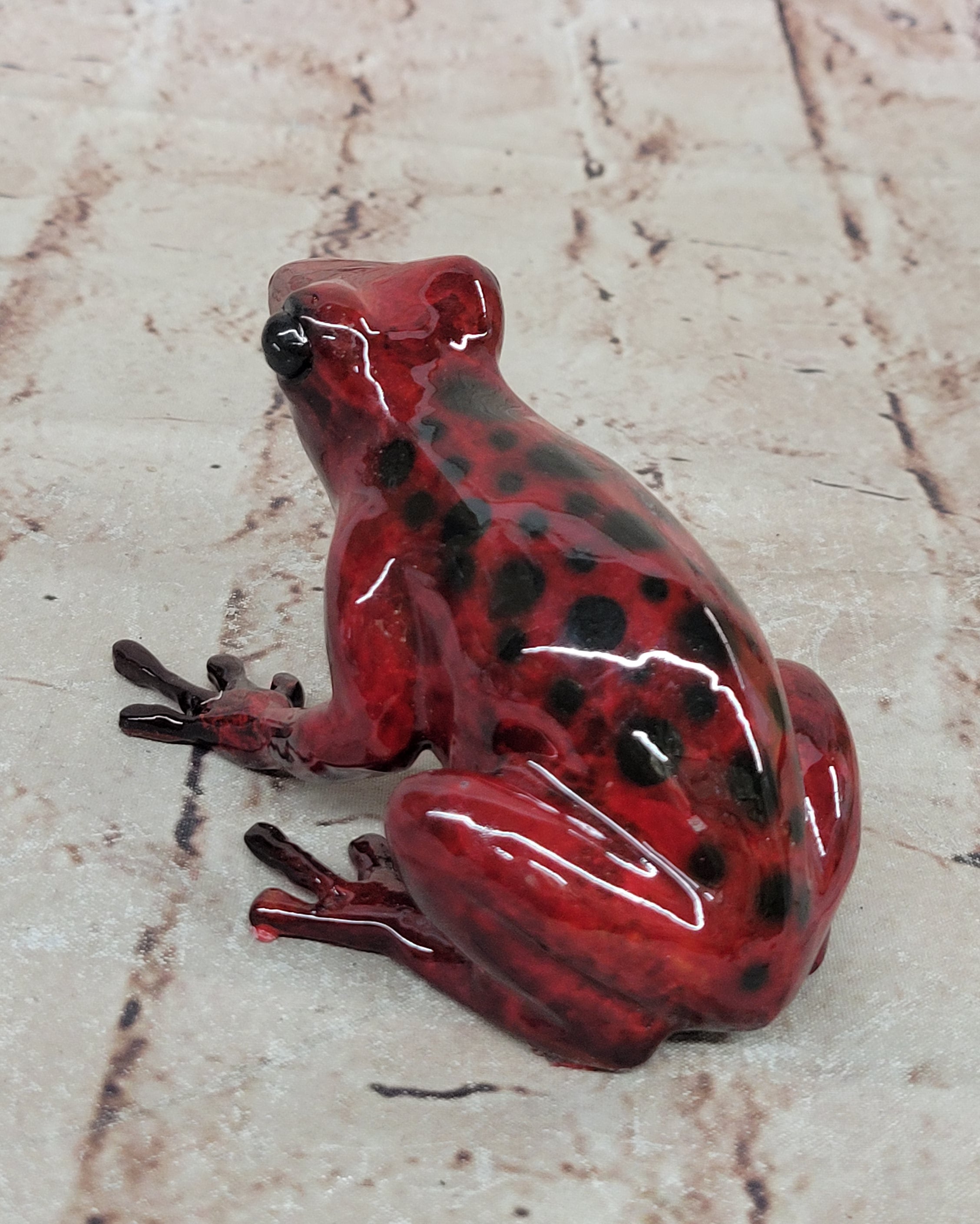 Hand Made Vienna Bronze Frog Statue: Signed Limited Edition Collectible Sculpture