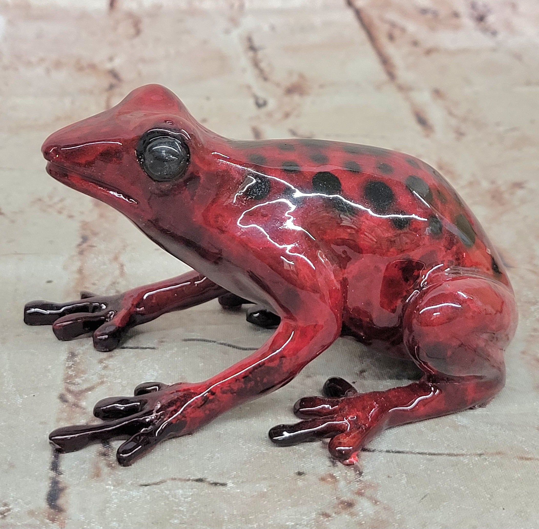 Hand Made Vienna Bronze Frog Statue: Signed Limited Edition Collectible Sculpture
