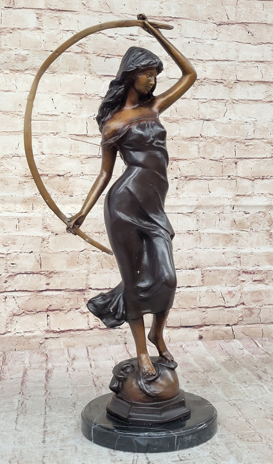 Handcrafted bronze sculpture SALE Marble Entertainer Arch Metal Juleus