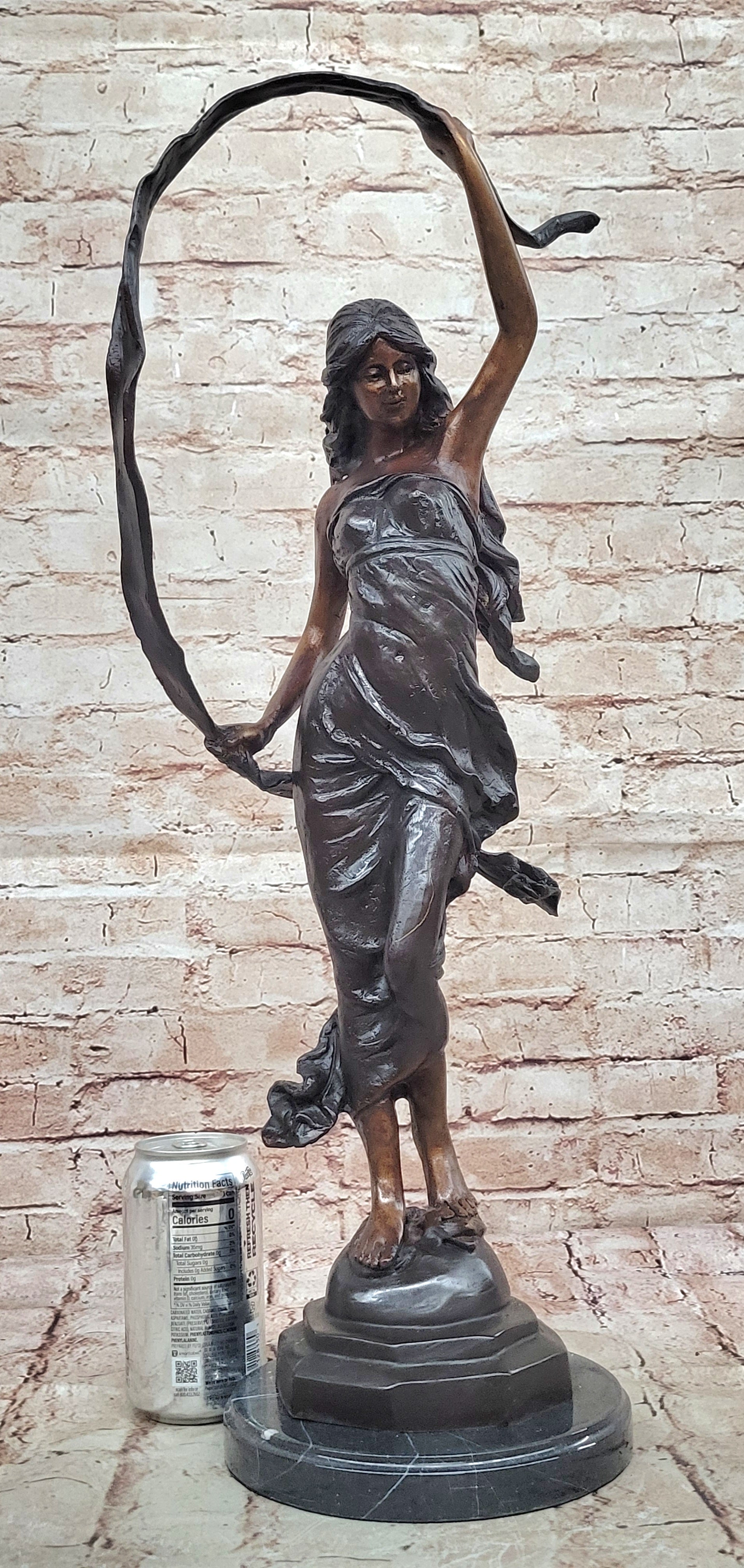 Handmade BRONZE METAL HAWAIIAN HULA DANCER, MA:LE, STATUE FIGURINE HOT CAST