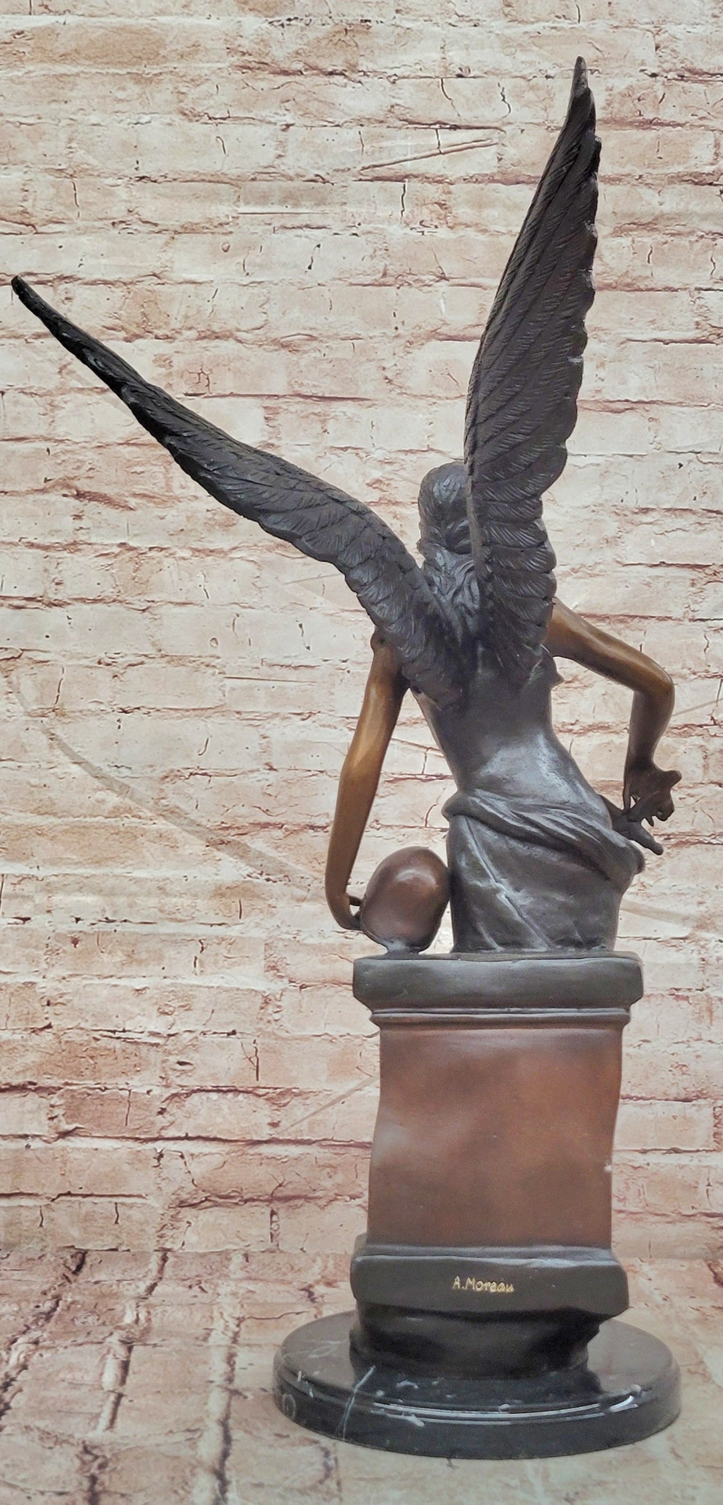 Female Knight by Famous French Artist Moreau Bronze Sculpture Museum Quality Art