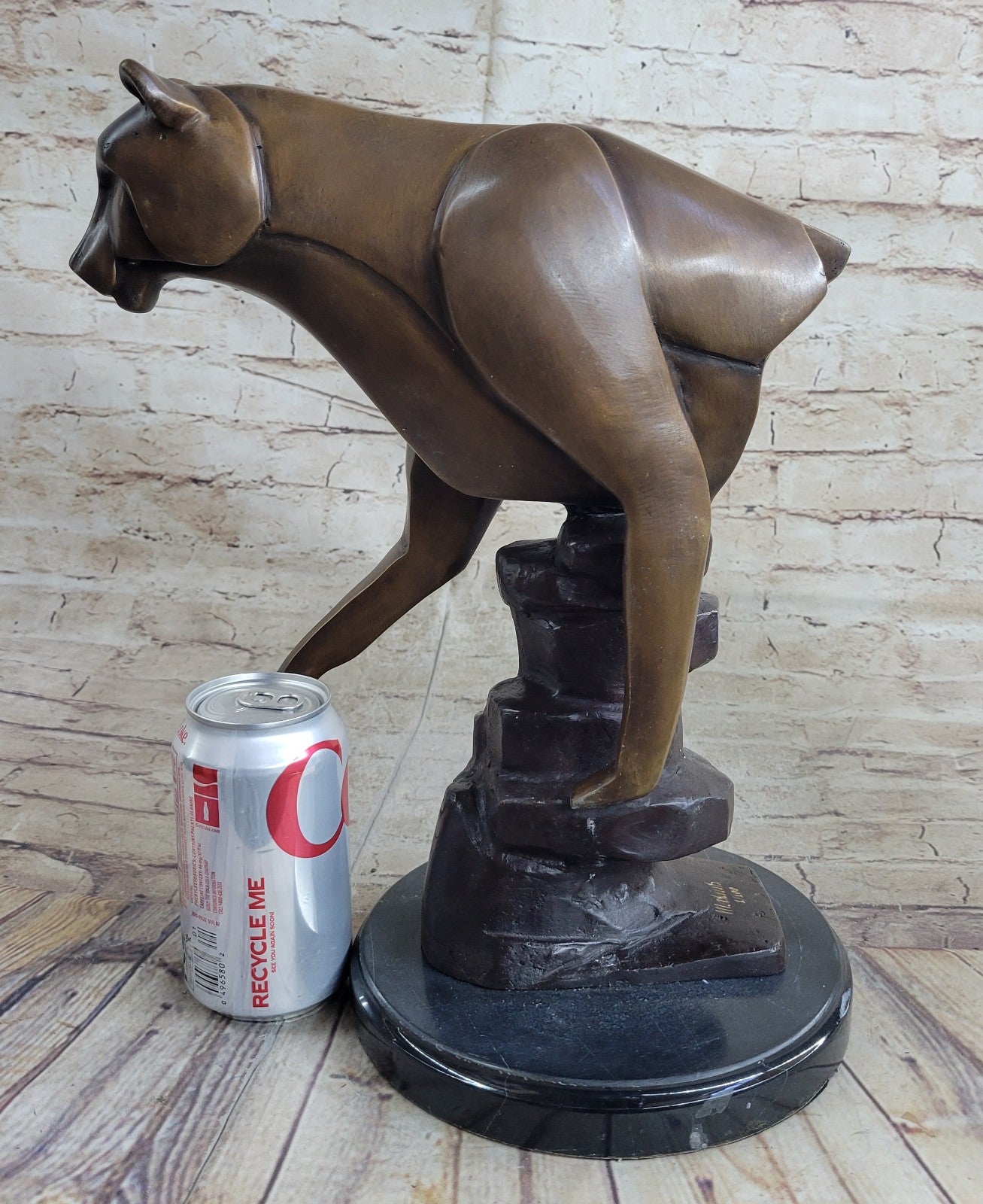 Modern Abstract Art Collector Numbered Edition Bronze Sculpture Marble Figurine