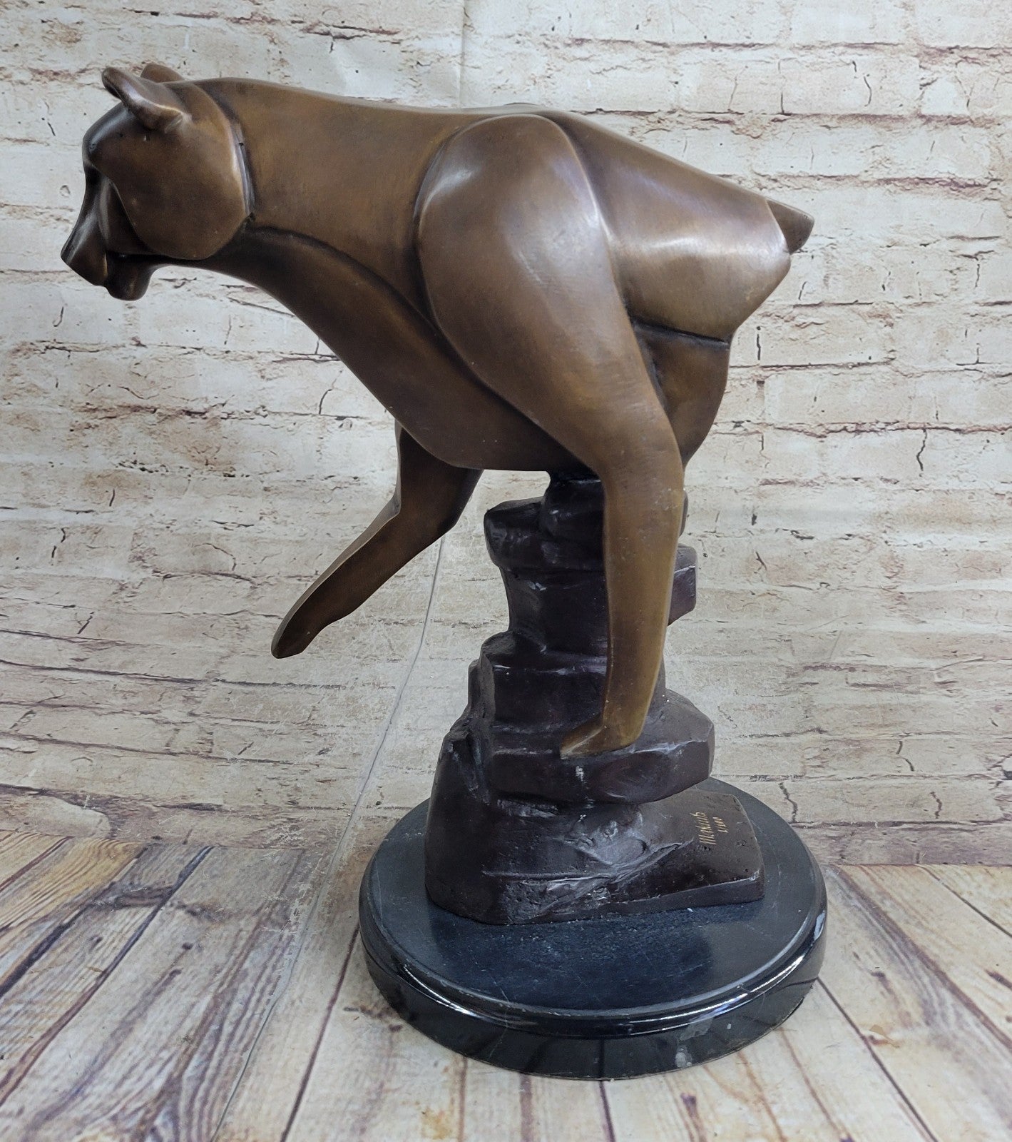 Modern Abstract Art Collector Numbered Edition Bronze Sculpture Marble Figurine