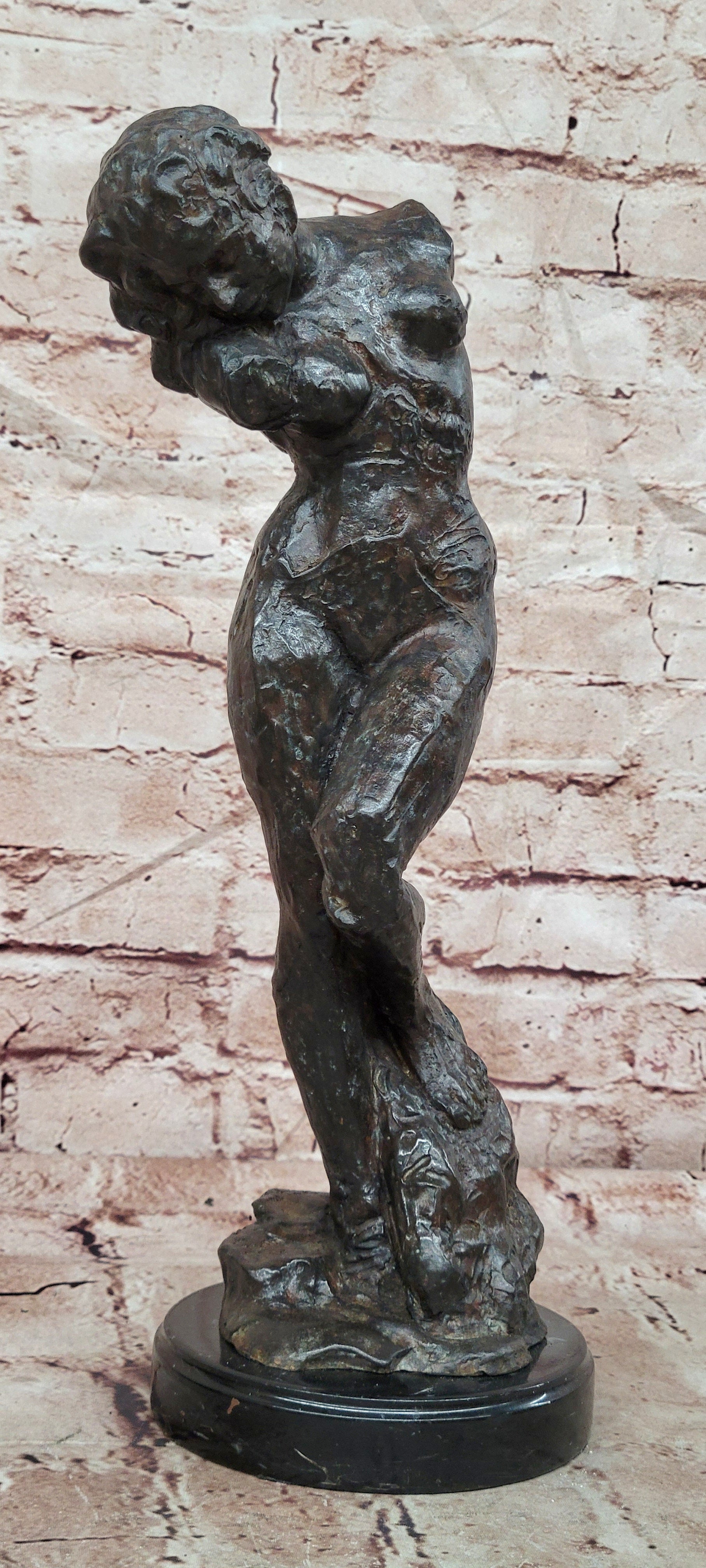 Rodin Hot Cast Woman Girl Torso Classic Bronze Sculpture Artwork Figurine Sale