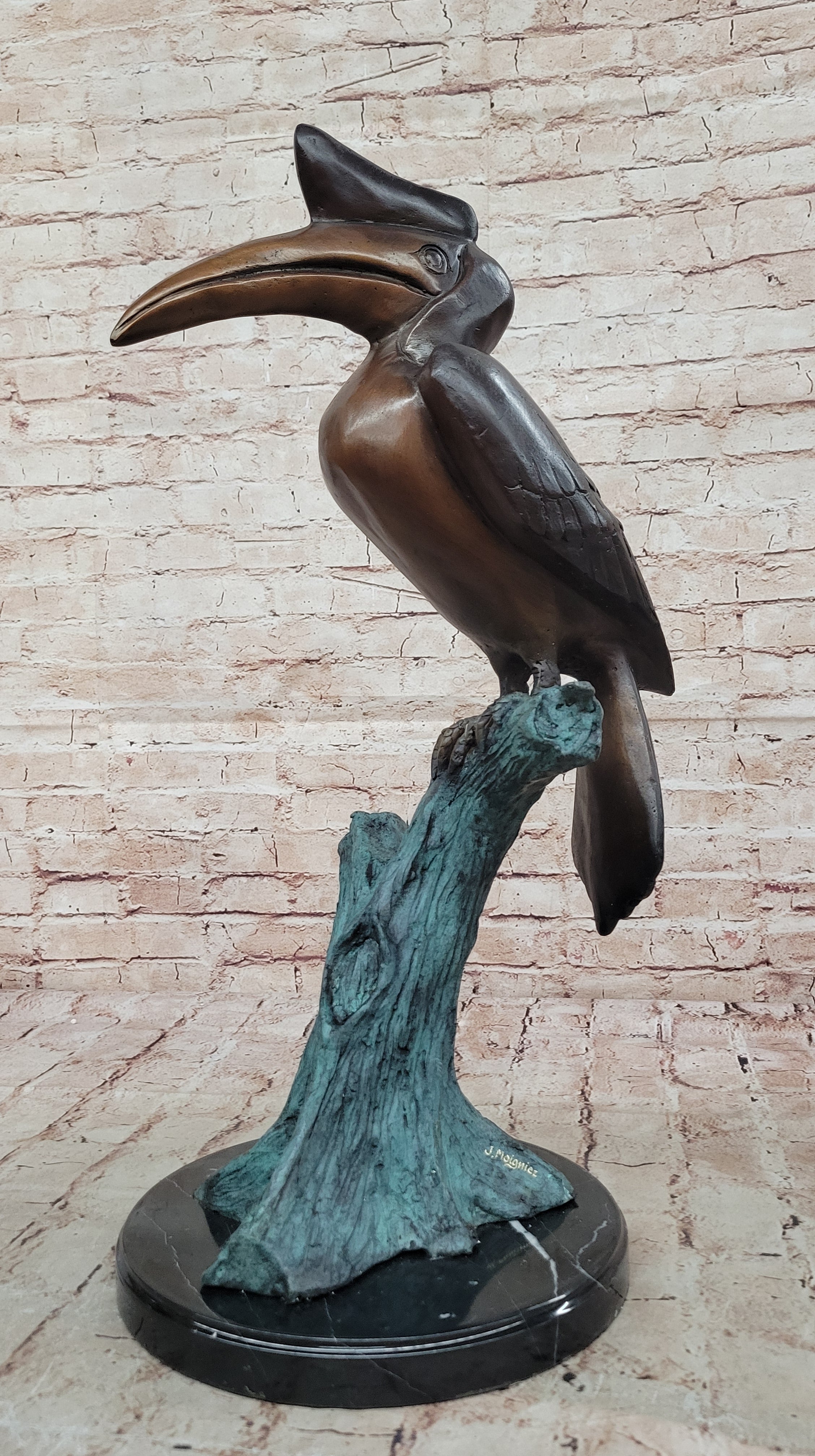 Handcrafted bronze sculpture SALE Shorebird Coastal Wetland Heron Crane Egret