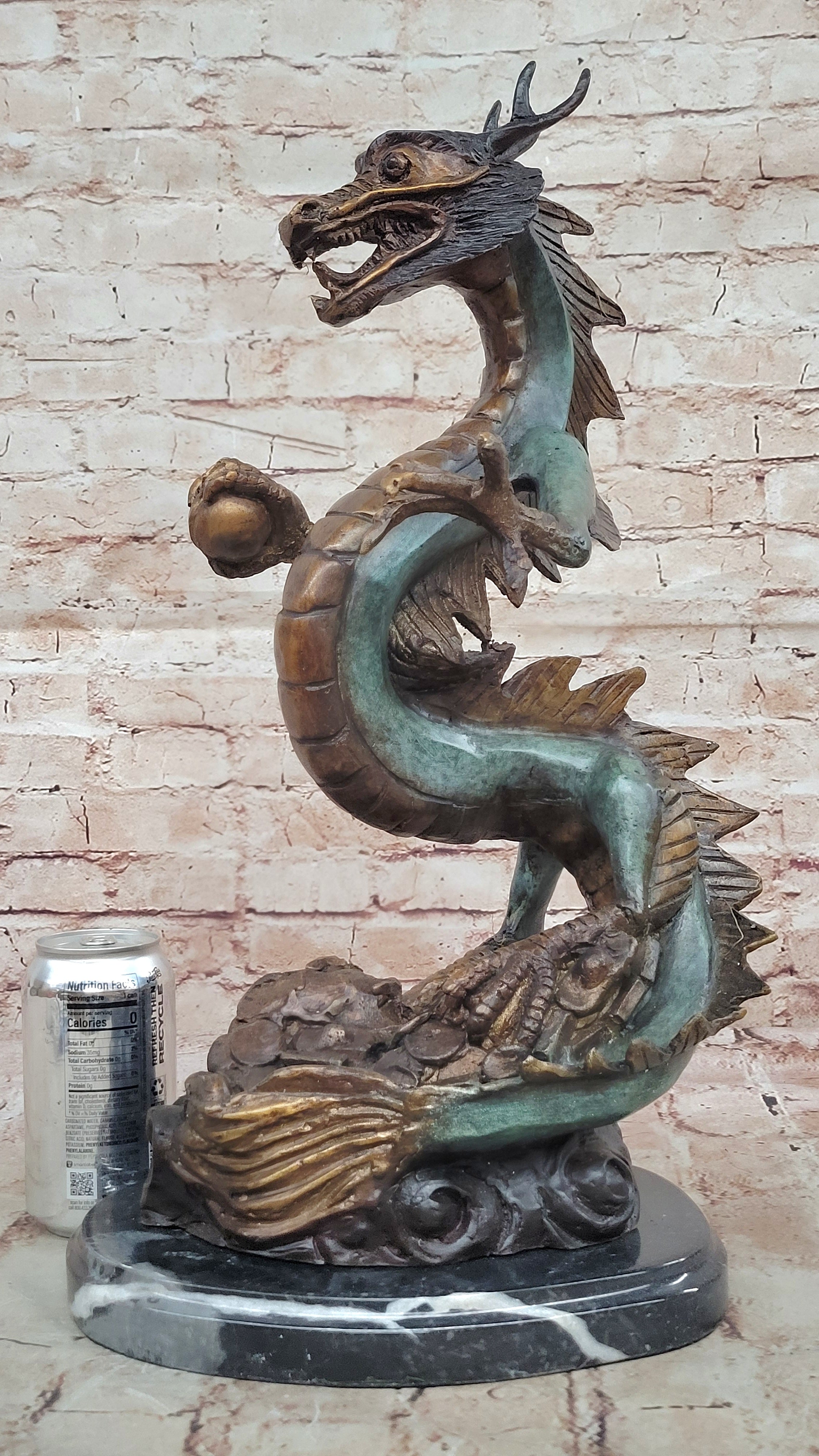 Collector Edition Numbered Furious Dragon Bronze Classic Artwork Sculpture Sale