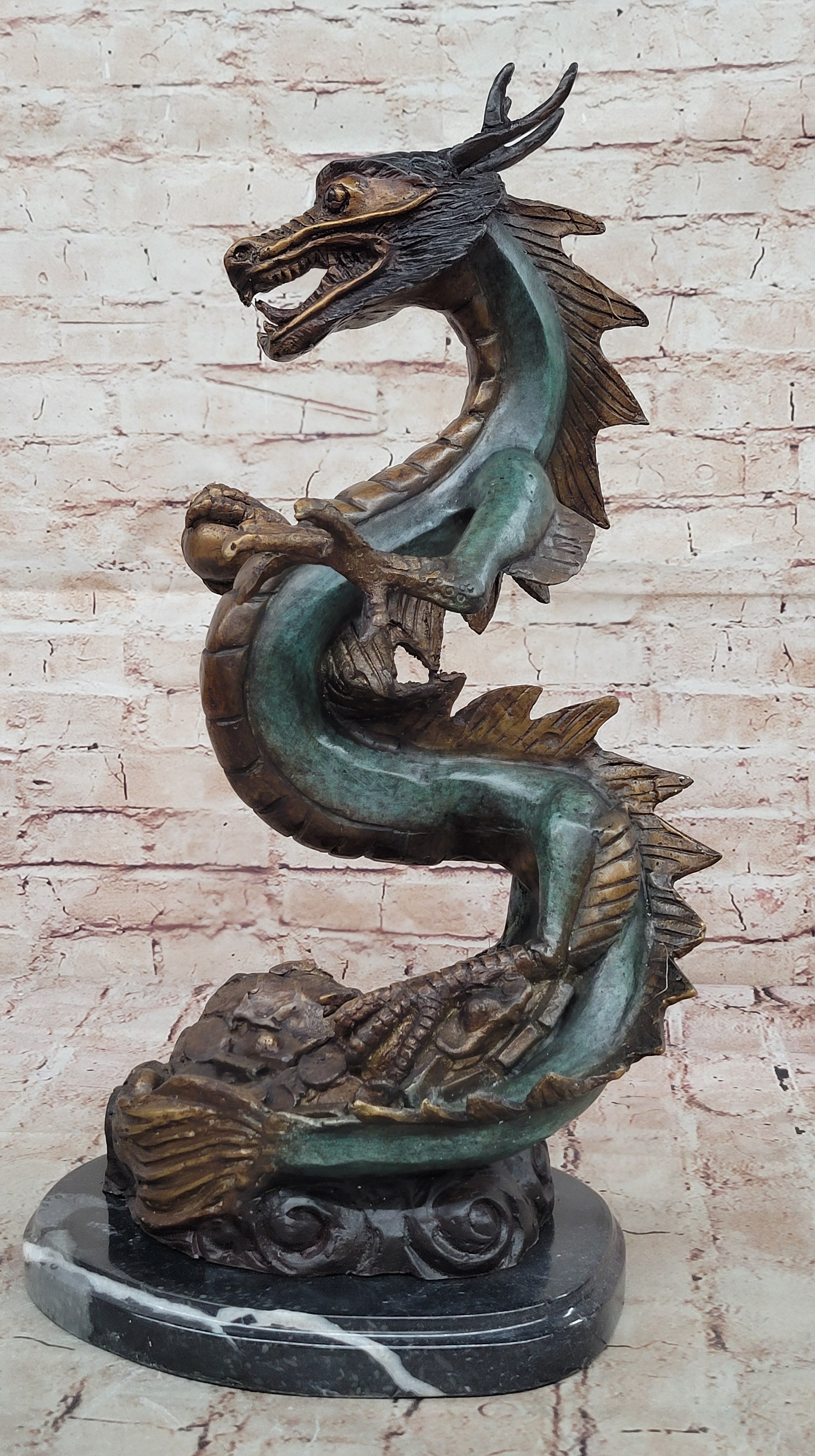 Collector Edition Numbered Furious Dragon Bronze Classic Artwork Sculpture Sale