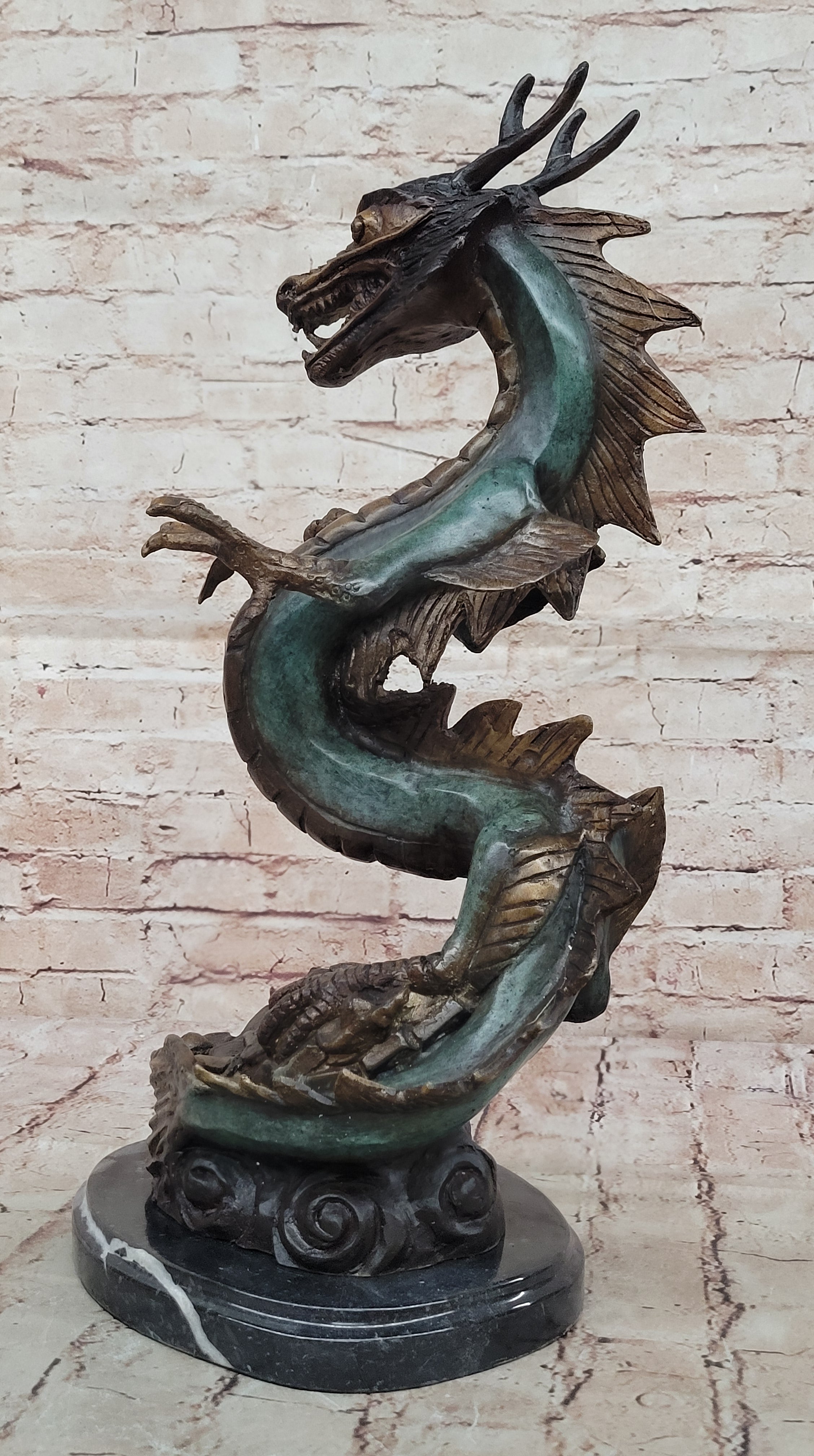 Collector Edition Numbered Furious Dragon Bronze Classic Artwork Sculpture Sale