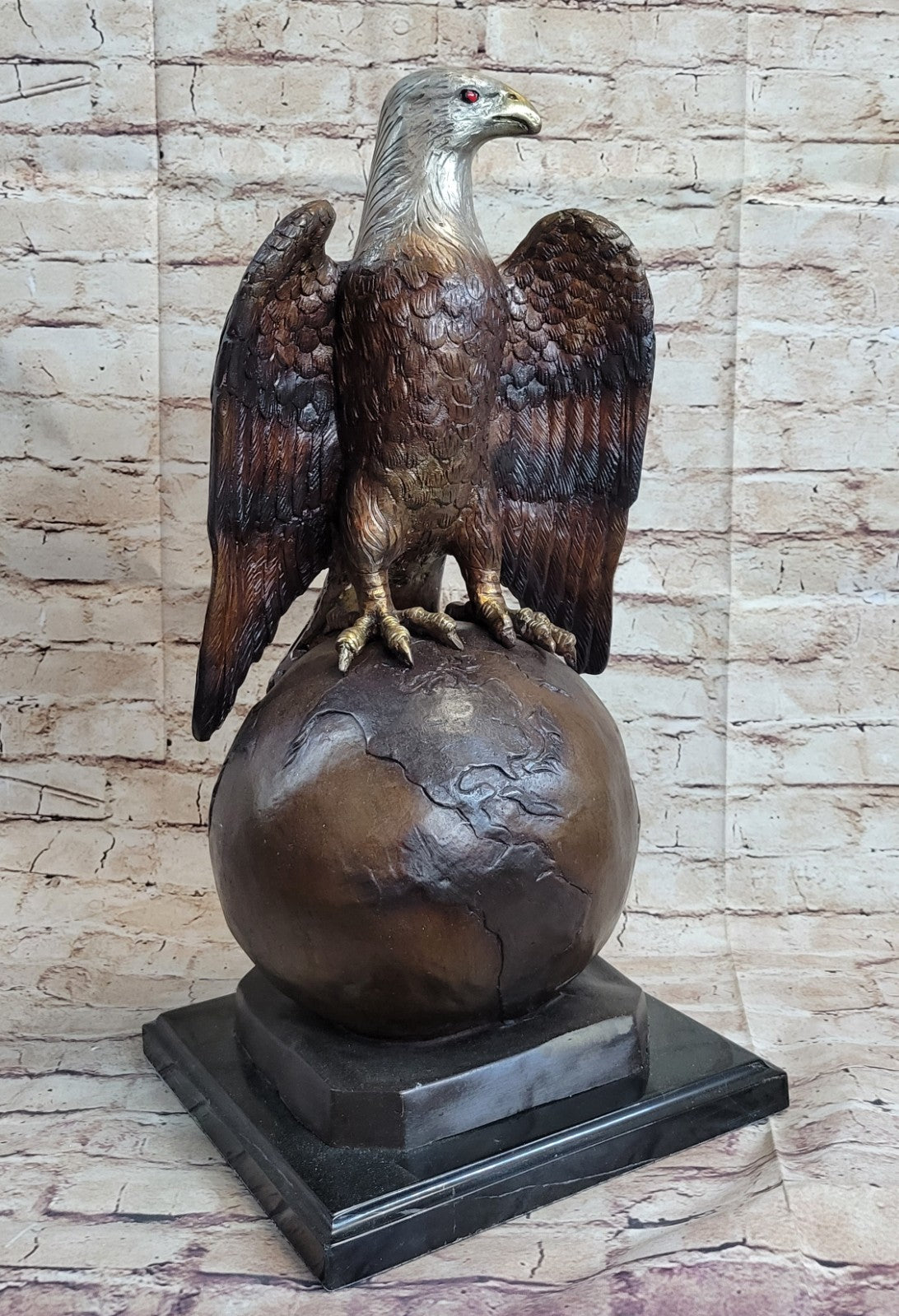 Art Deco Large Eagle Collectible Statue bronze sculpture Sign Original Decorative