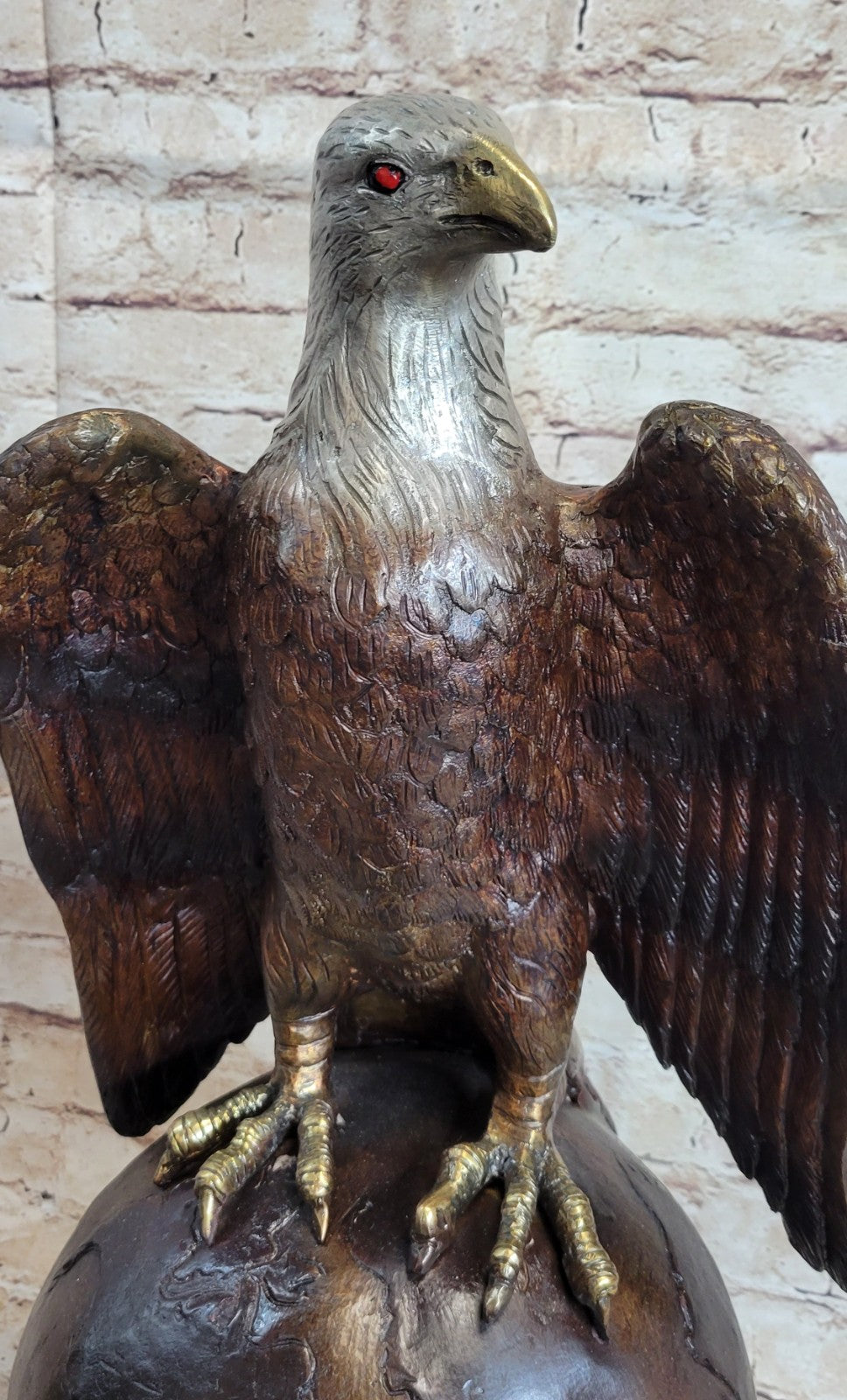 Art Deco Large Eagle Collectible Statue bronze sculpture Sign Original Decorative