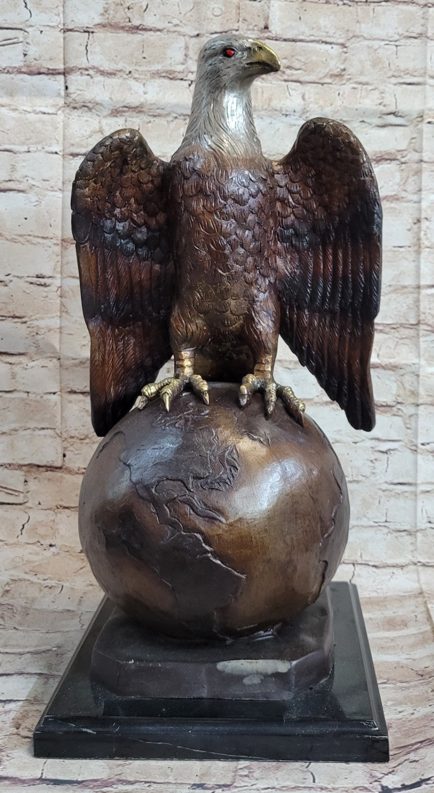 Art Deco Large Eagle Collectible Statue bronze sculpture Sign Original Decorative