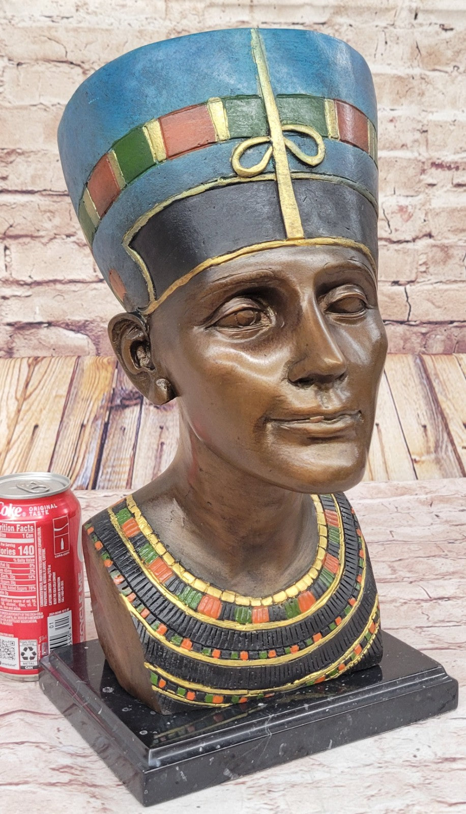 Handcrafted bronze sculpture SALE Wom Beauty Royal Nefertiti Queen Art