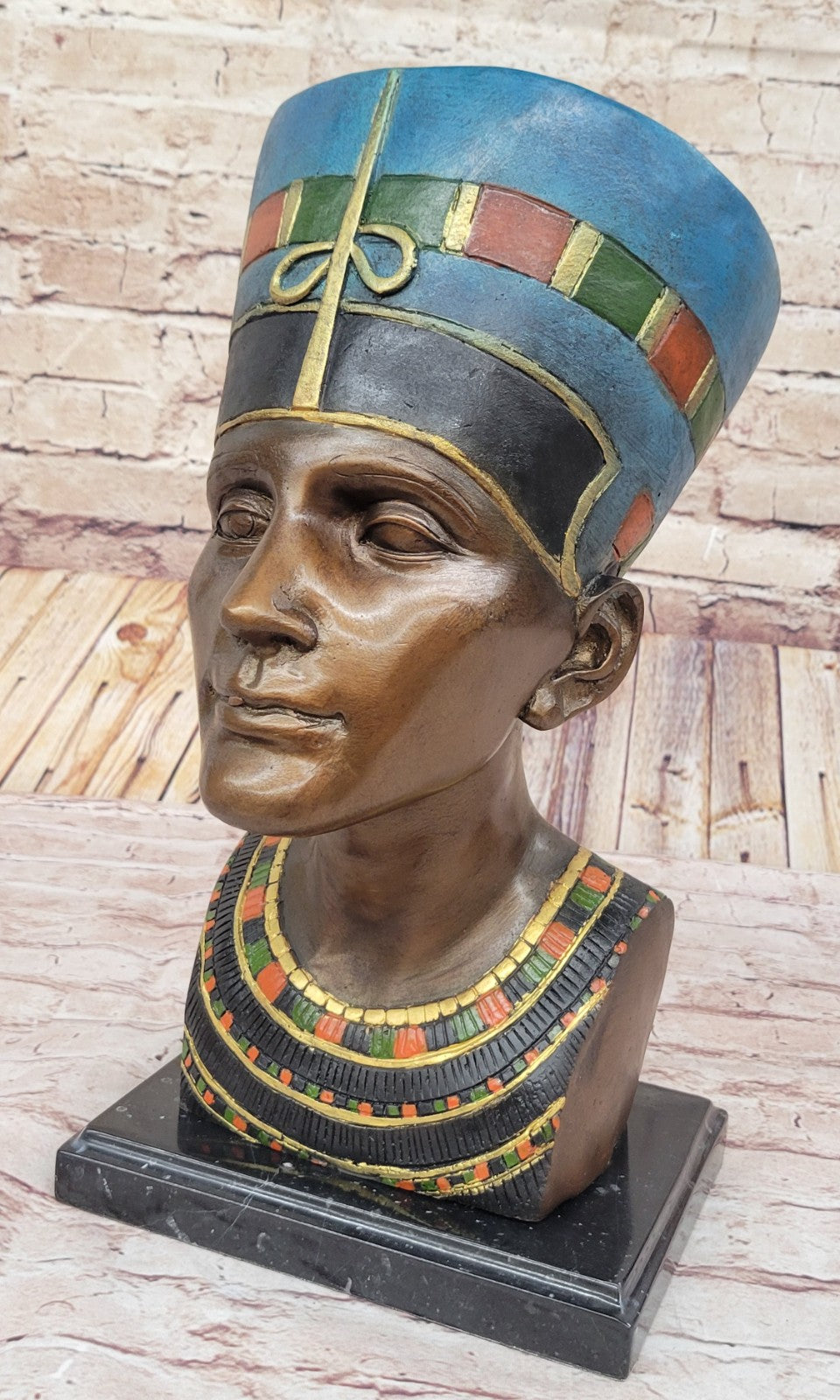 Handcrafted bronze sculpture SALE Wom Beauty Royal Nefertiti Queen Art