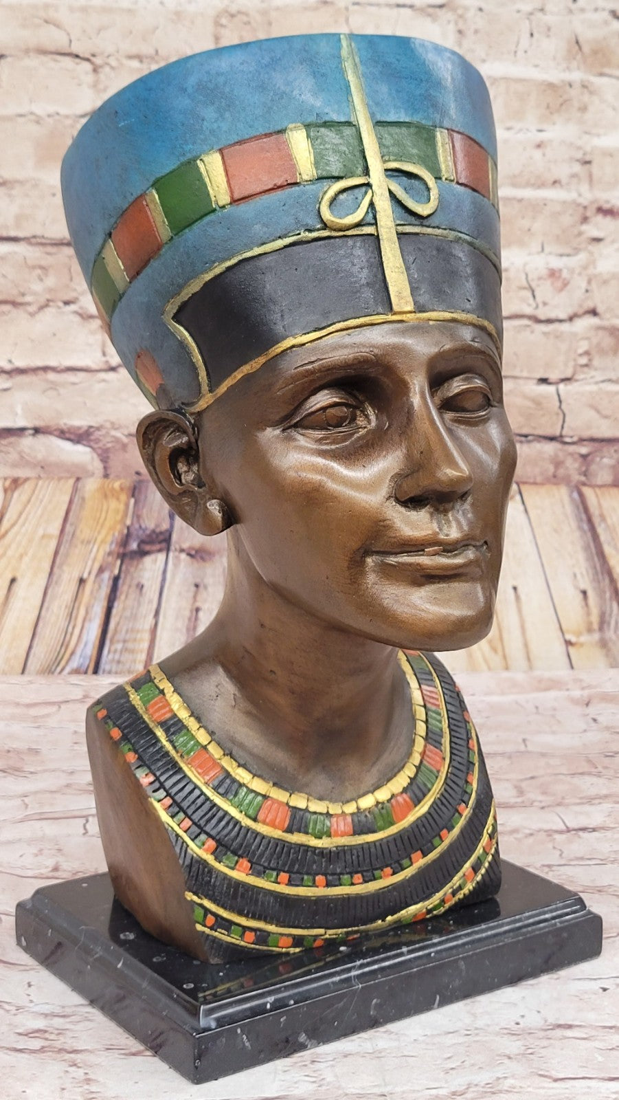 Handcrafted bronze sculpture SALE Wom Beauty Royal Nefertiti Queen Art
