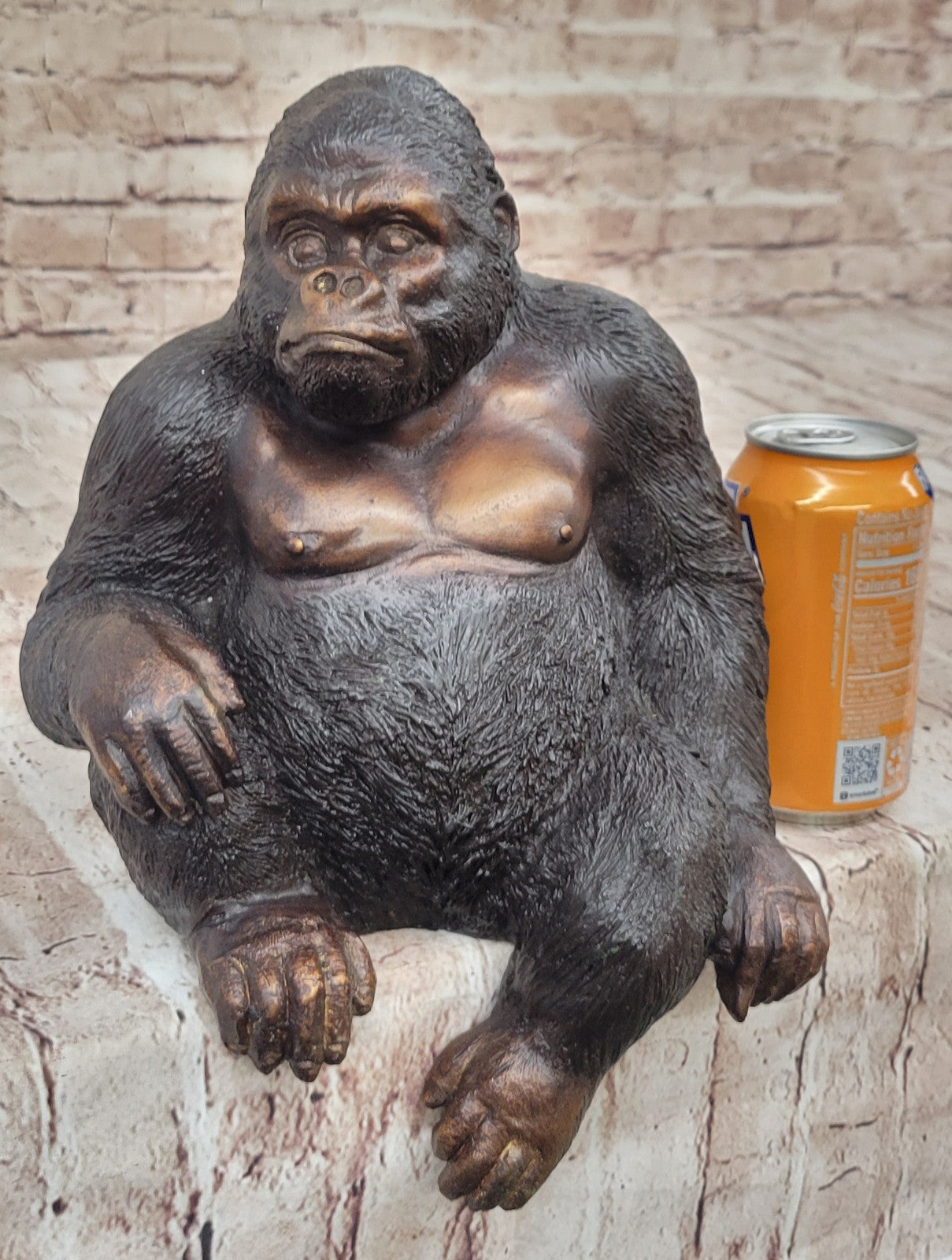 Collectible Bronze Kingkong Sculpture: Limited Edition Gorilla Statue Signed