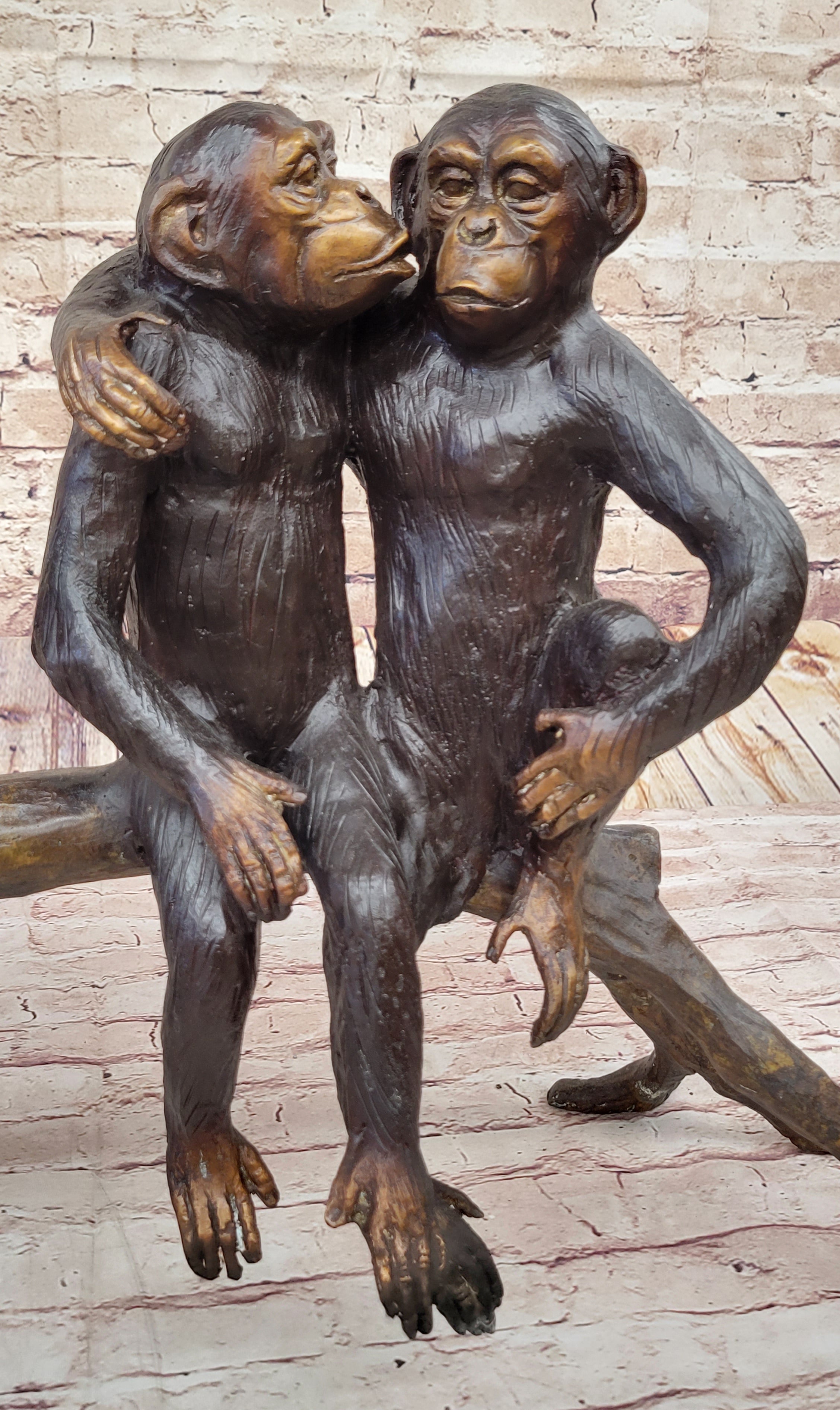 Limited Edition 3 Wise Monkey By Famous Artist Marius Bronze Sculpture Figurine