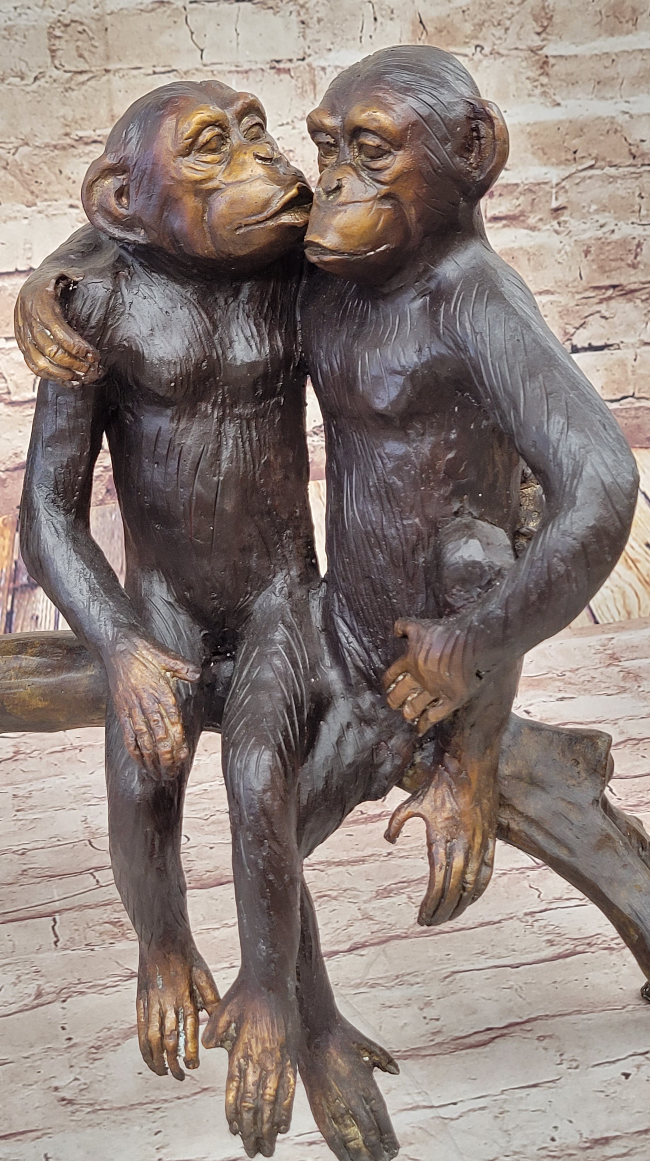 Limited Edition 3 Wise Monkey By Famous Artist Marius Bronze Sculpture Figurine