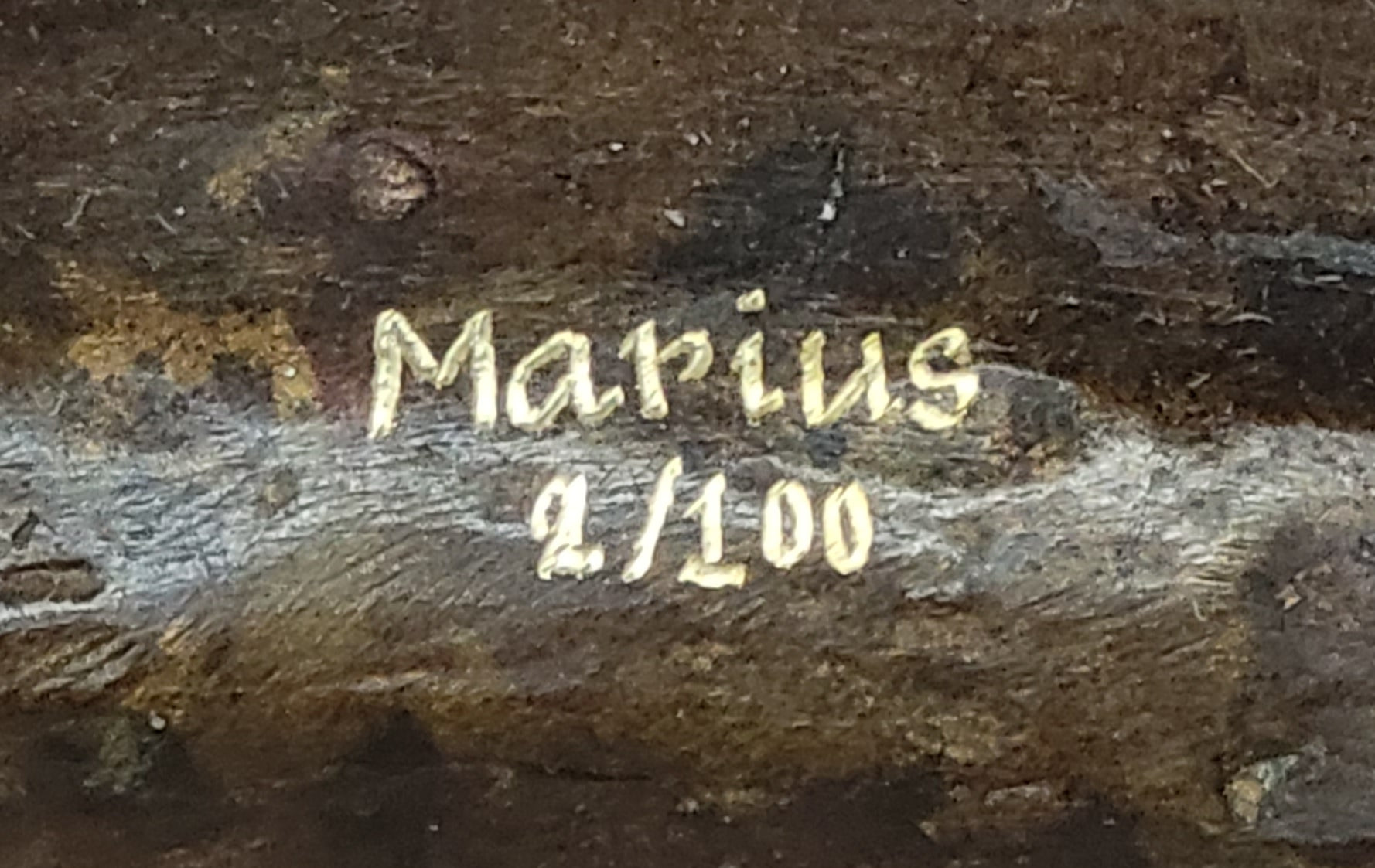 Limited Edition 3 Wise Monkey By Famous Artist Marius Bronze Sculpture Figurine