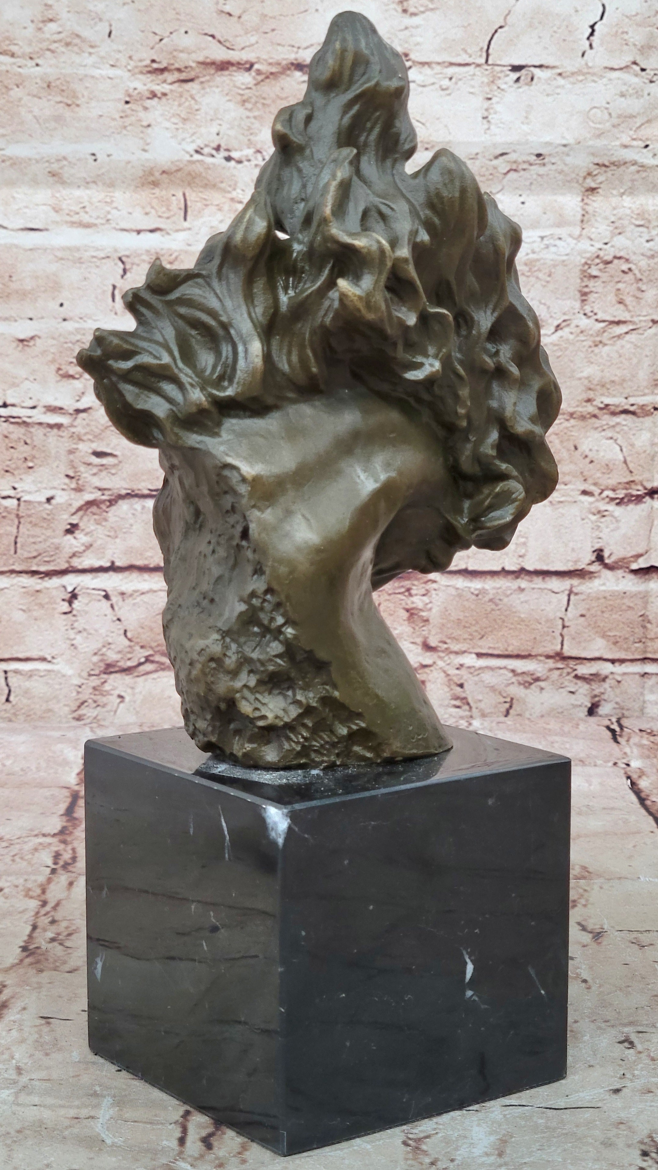 Handcrafted Bronze Horse Statue on Marble Base Art Deco Figurine Signed Milo