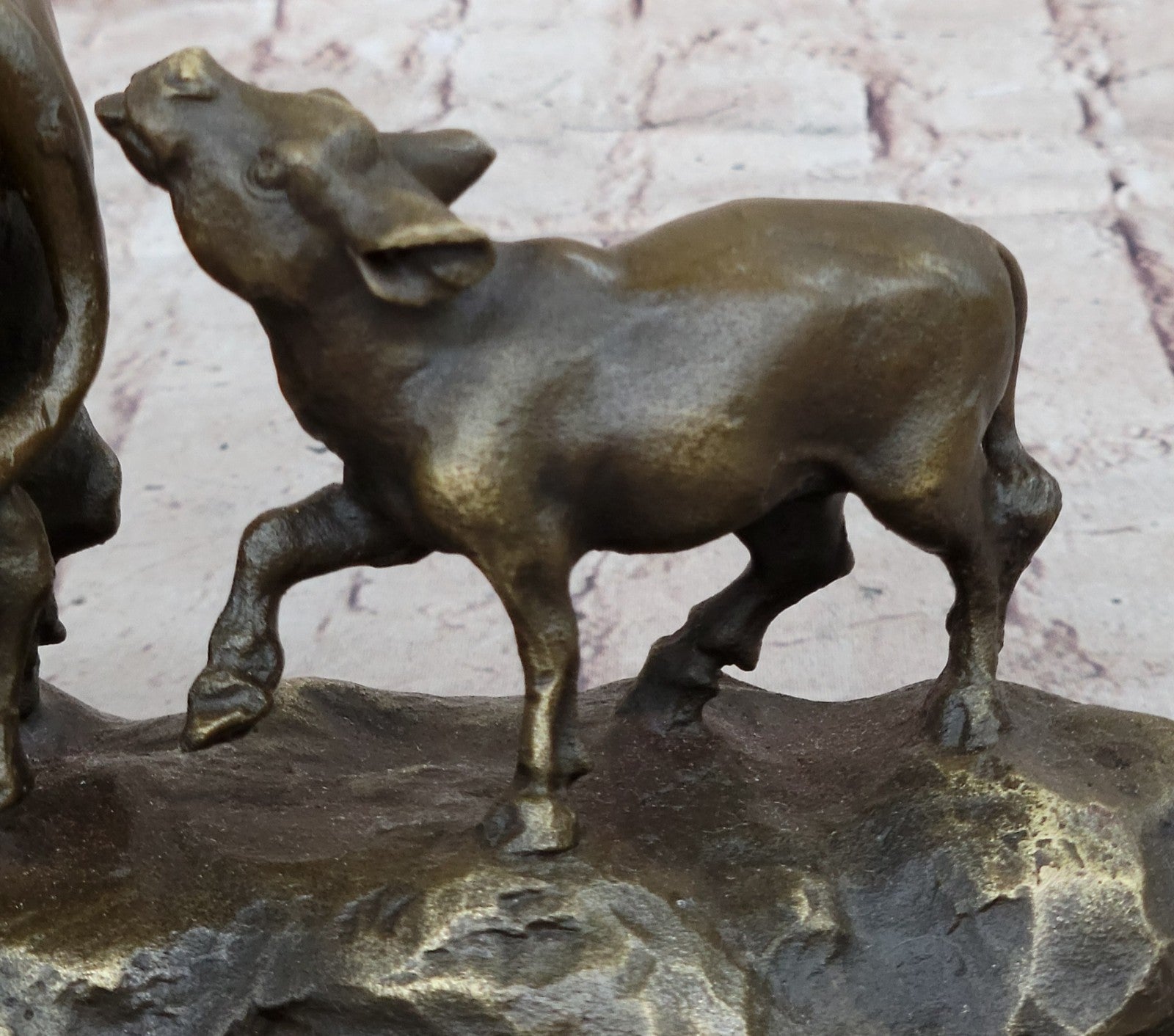 Handcrafted Vienna Bronze Bull Sculpture Abstract Modern Classic Artwork