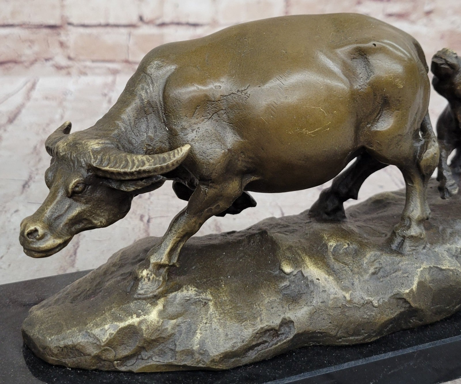 Handcrafted Vienna Bronze Bull Sculpture Abstract Modern Classic Artwork