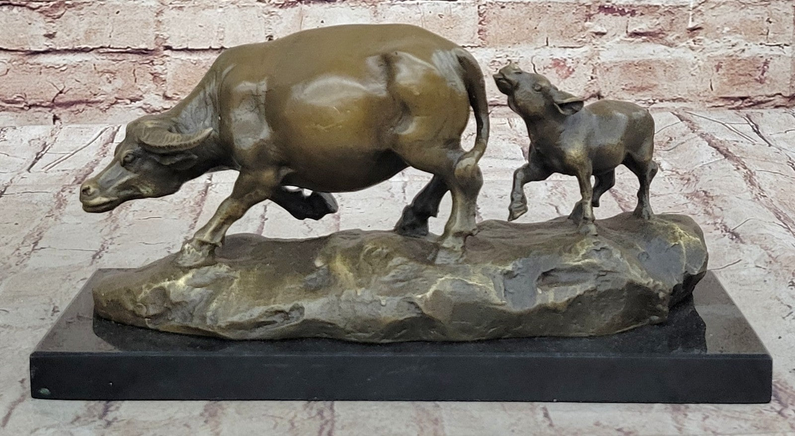 Handcrafted Vienna Bronze Bull Sculpture Abstract Modern Classic Artwork