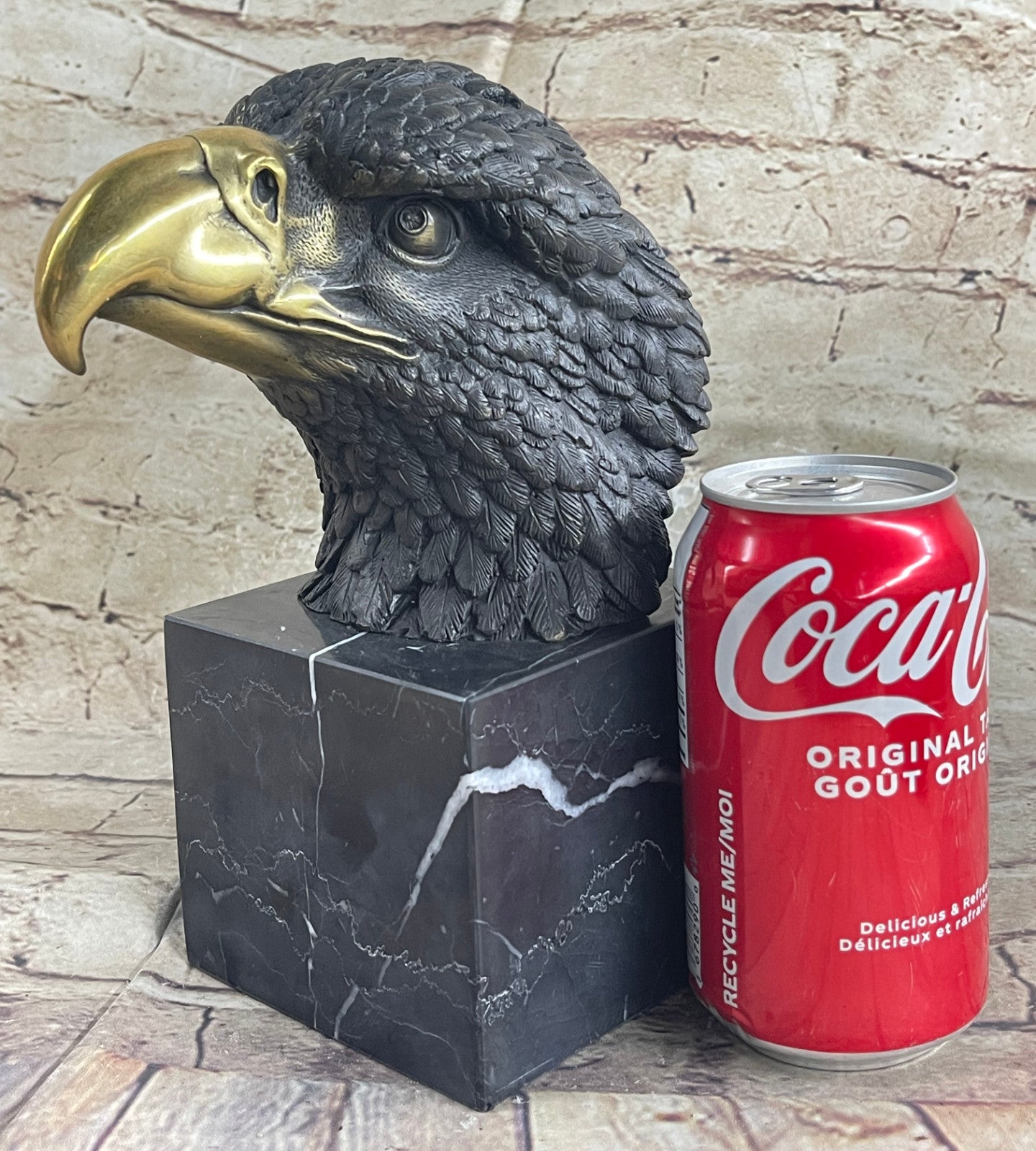 MAGNIFICENT AMERICAN BALD EAGLE BRONZE SCULPTURE MILO HAND MADE STATUE FIGURINE