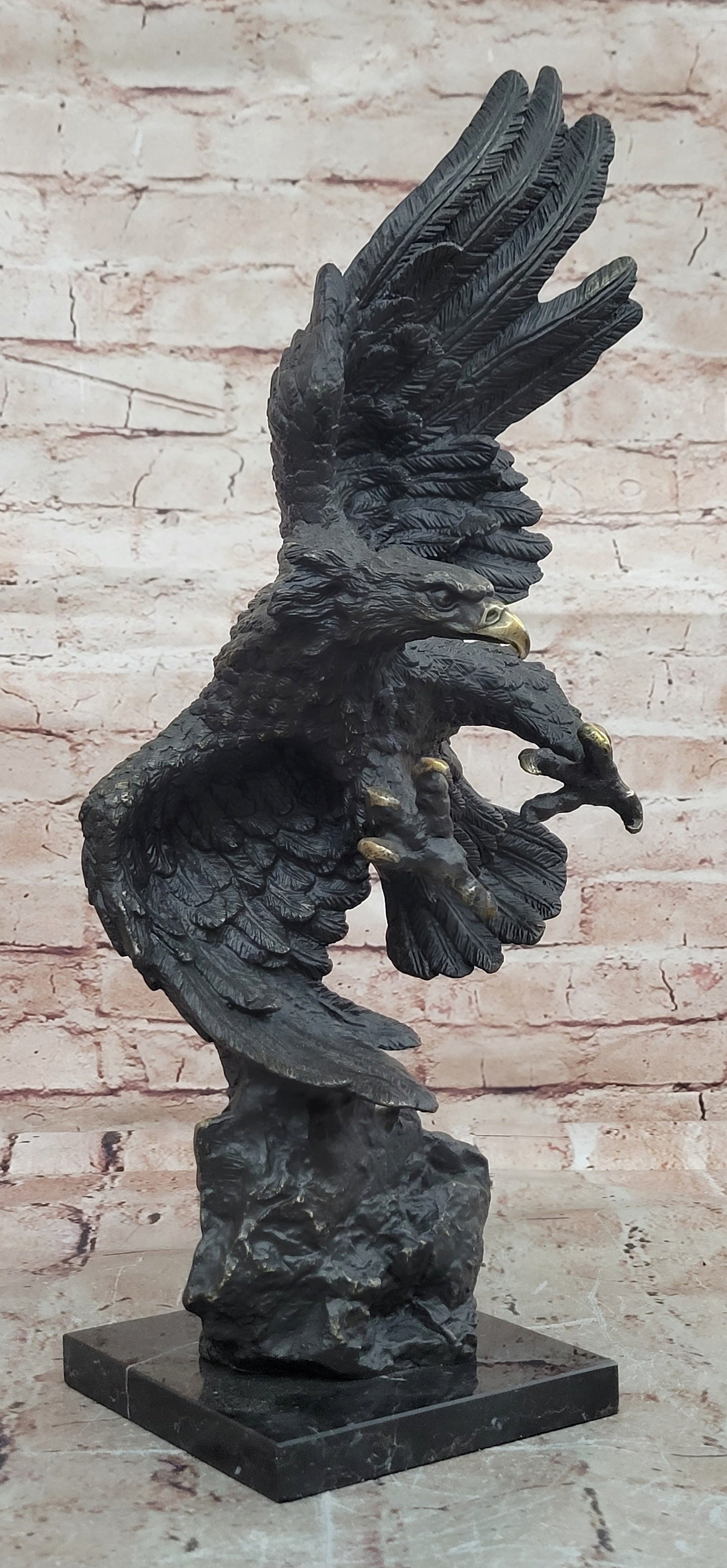 Large Bronze Eagle Sculpture Thorburn Inspired Hot Cast Bird Statue
