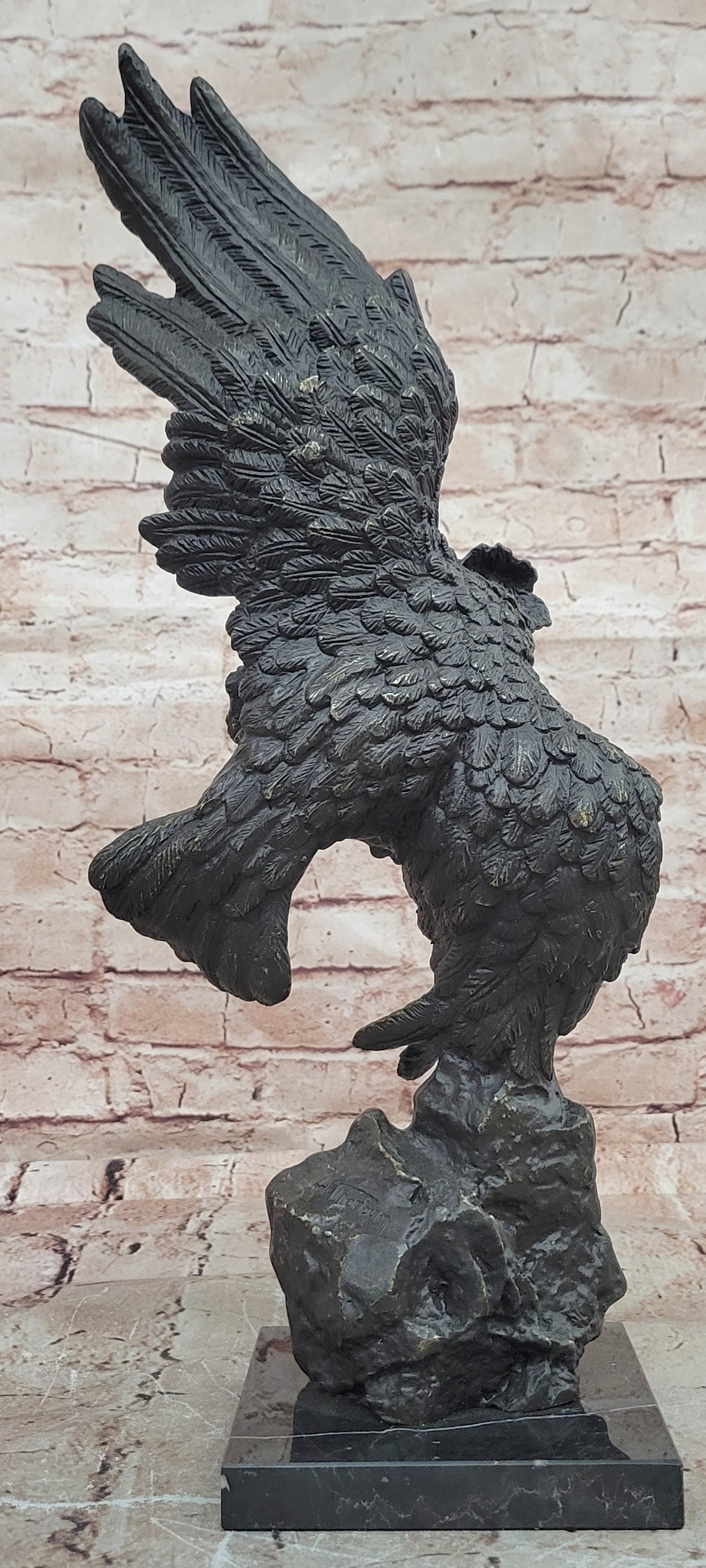 Large Bronze Eagle Sculpture Thorburn Inspired Hot Cast Bird Statue