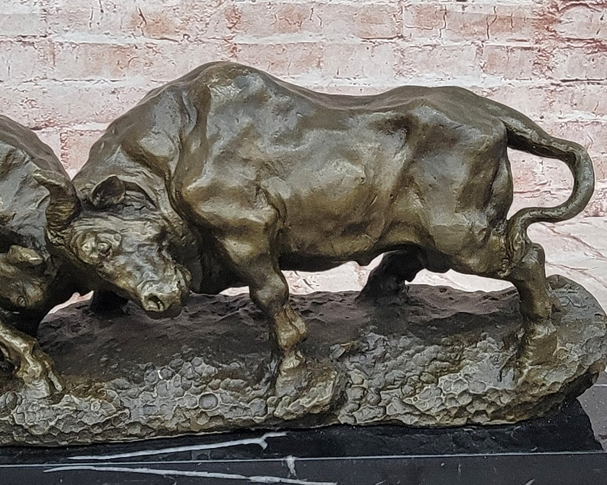 Milo Genuine Solid Heavy Bronze Figurine: Toro Duo Art