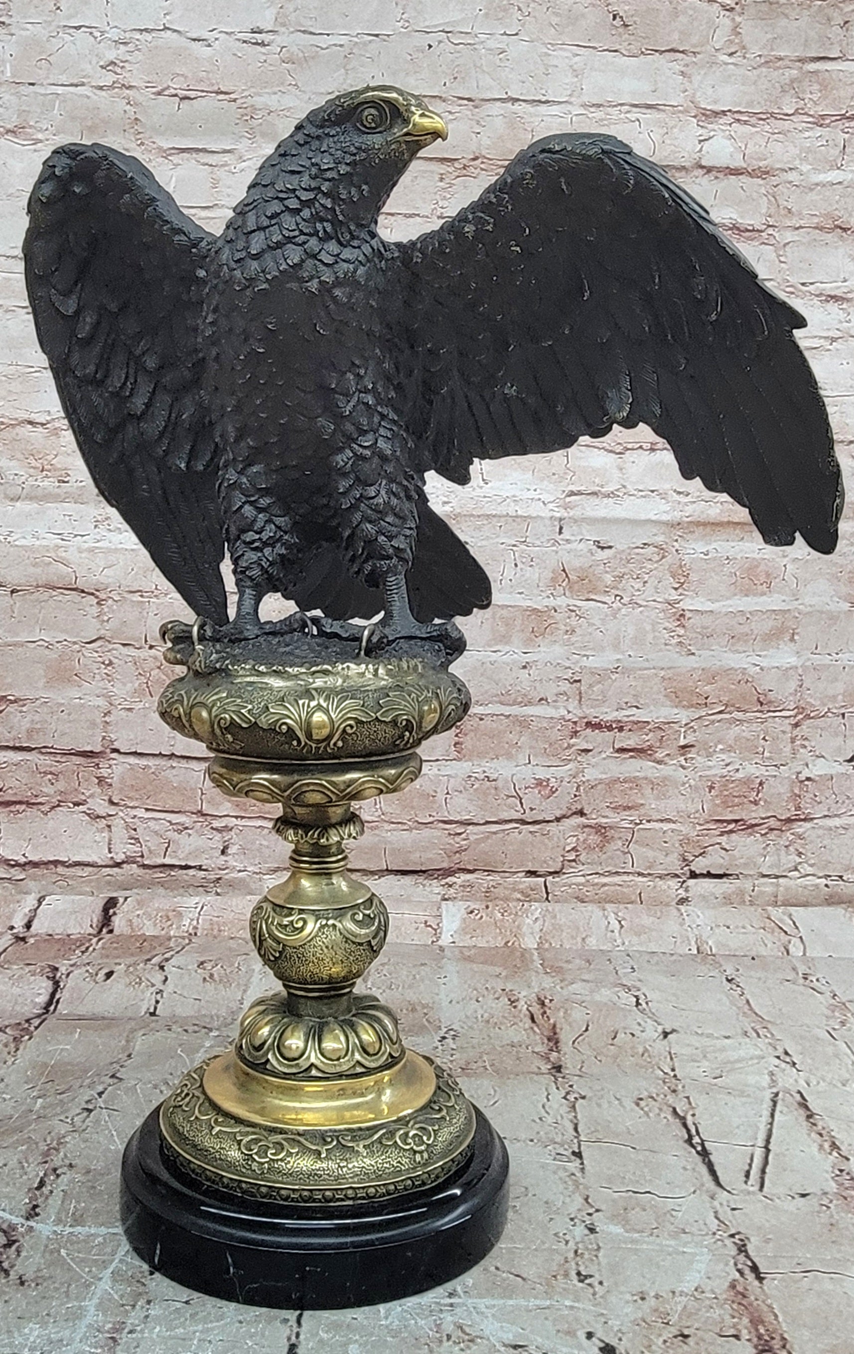 Patriotic Bald Eagle Bronze Sculpture Milo Hot Cast Animal Statue Collectible