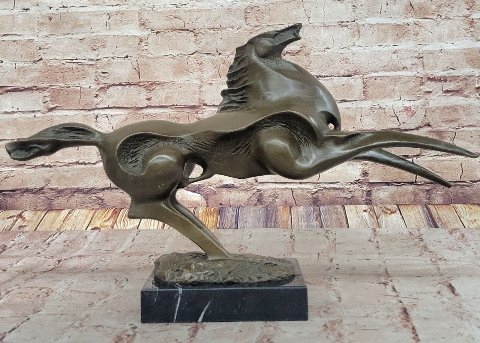 Lost wax Large Abstract Modern Art Horse Bronze Sculpture Statue By Milo Figure