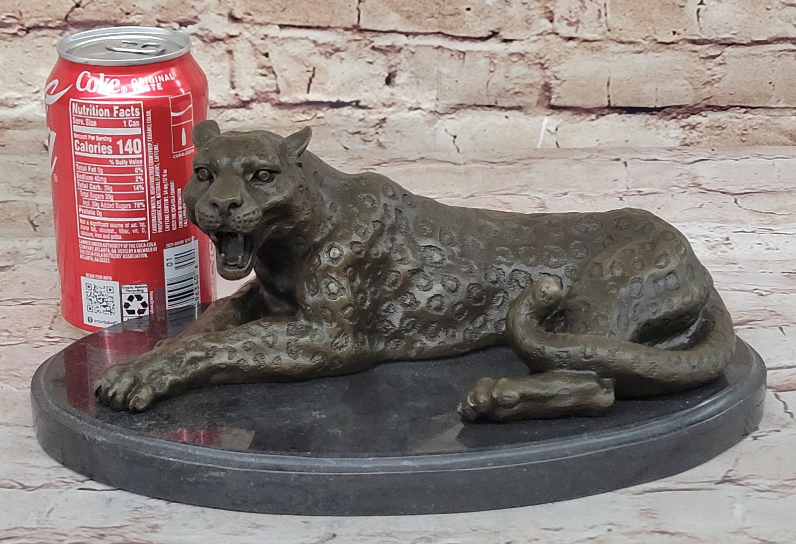 Collectible Wildlife Bronze Sculpture - Milo`s Signed Jaguar Home Decor