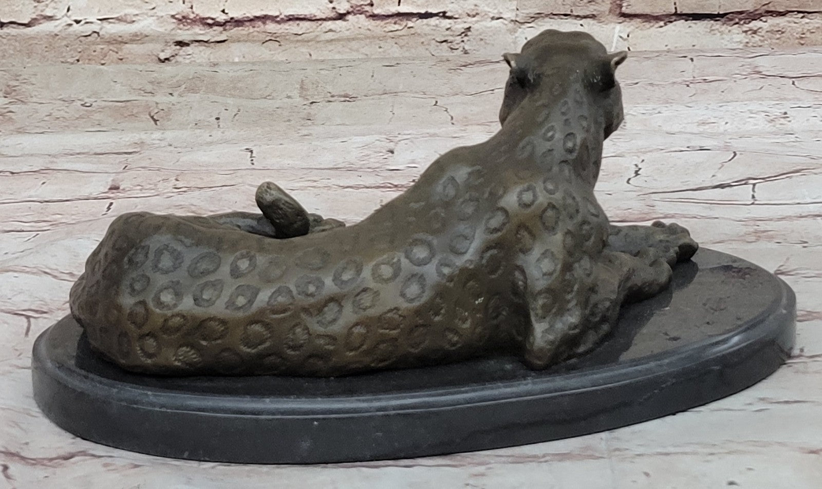 Collectible Wildlife Bronze Sculpture - Milo`s Signed Jaguar Home Decor