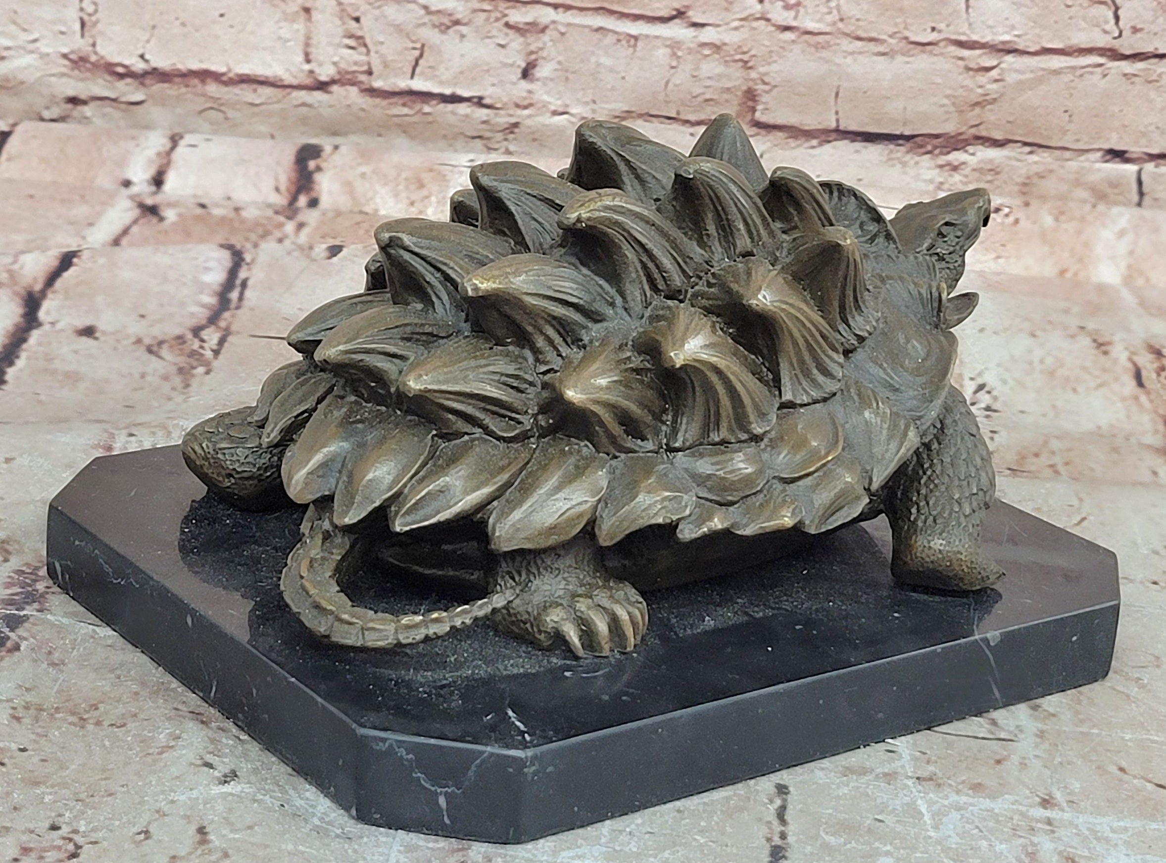 Handcrafted Milo Bronze Snapping Turtle Sculpture Detailed Hot Cast Artwork