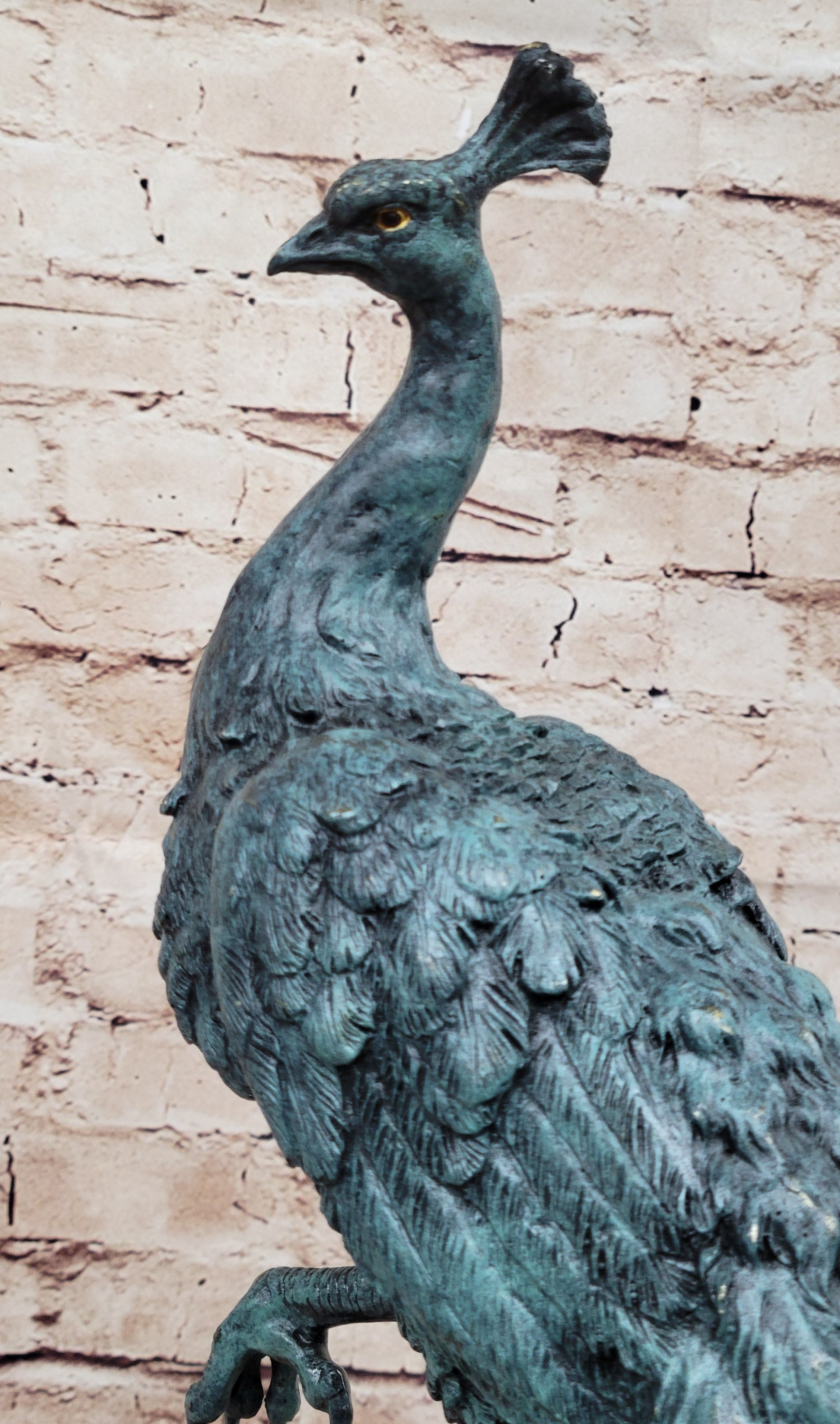 Art Deco Handcrafted Bronze Peacock Sculpture – Fine Detailed Figurine for Home & Office Décor | Limited-Time Sale