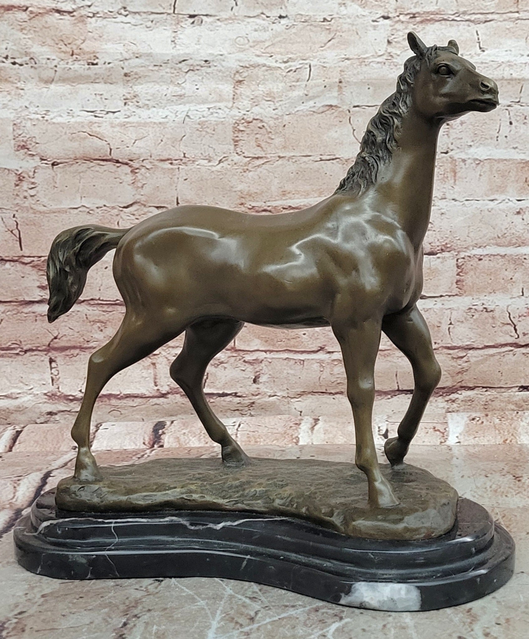 P.J. Mene Bronze Arabian Stallion Sculpture Elegant Equestrian Artwork