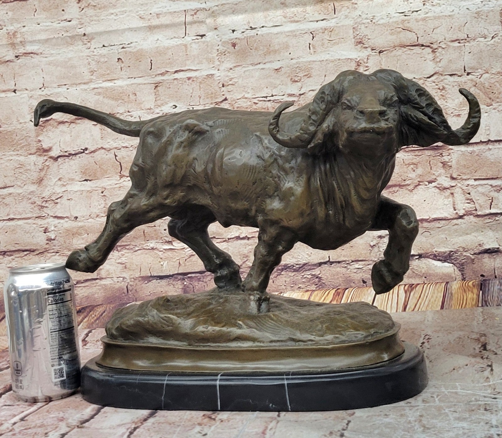 Hot Cast Cape Water Buffalo Bronze Sculpture Detailed 27 LBS Statue Figurine