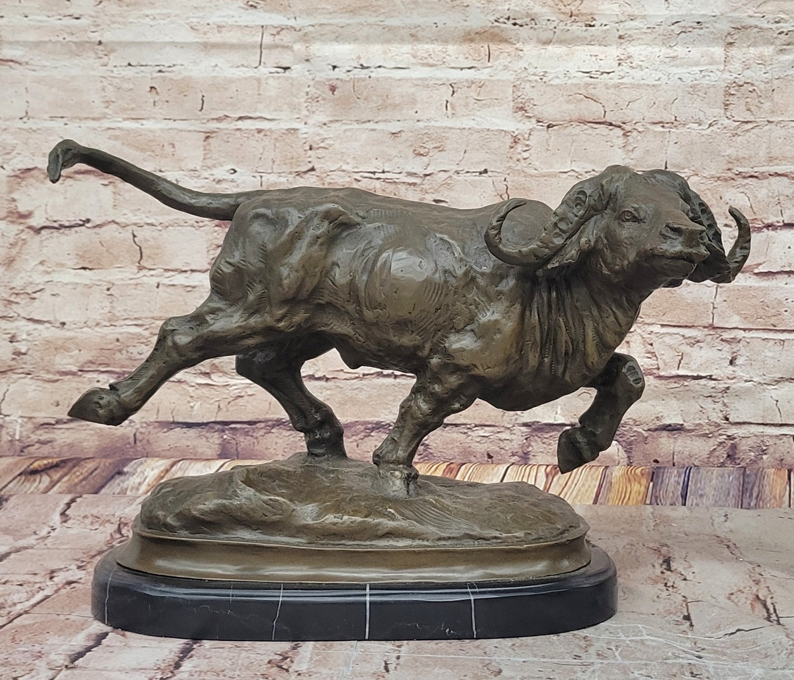 Hot Cast Cape Water Buffalo Bronze Sculpture Detailed 27 LBS Statue Figurine