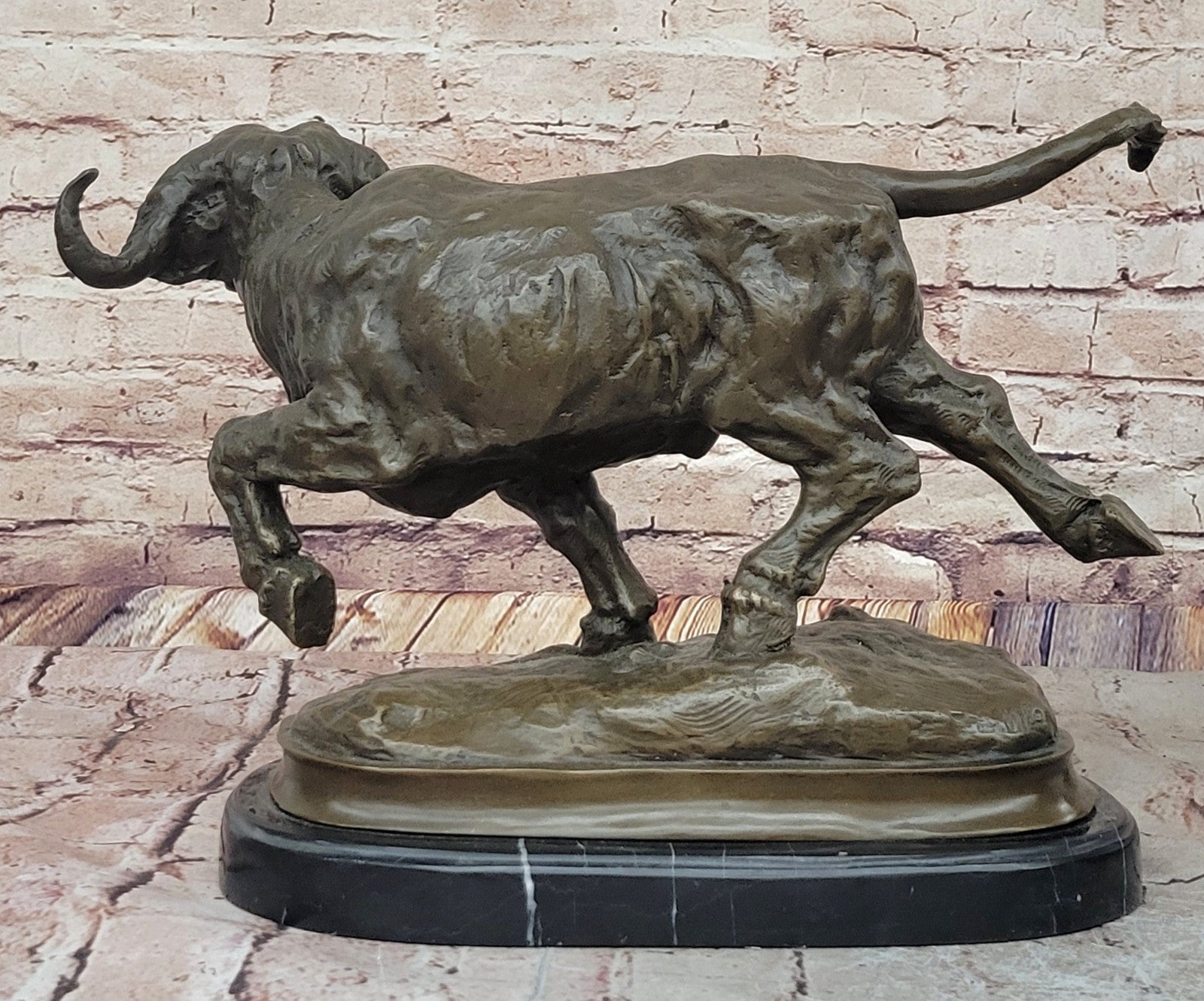 Hot Cast Cape Water Buffalo Bronze Sculpture Detailed 27 LBS Statue Figurine