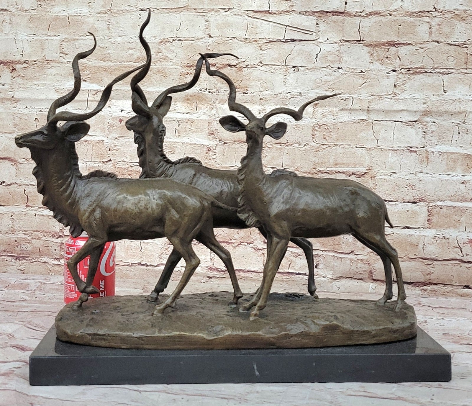 Miguel Lopez`s Hot Cast Bronze Gazelle Statue - Fine Art Collectible Sculpture