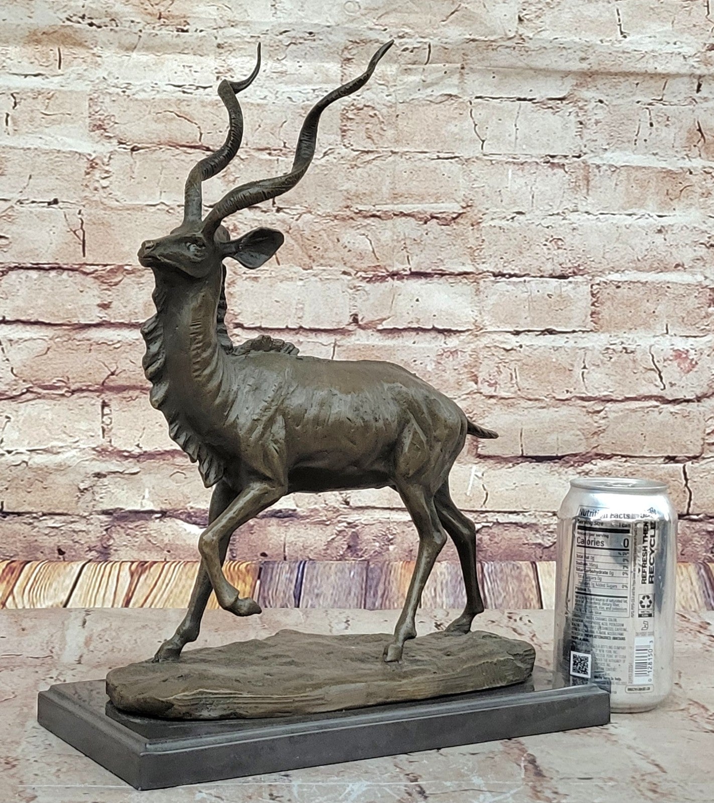 Signed Original Milo Wildlife Animal African Kudu Bronze Sculpture Statue Decor