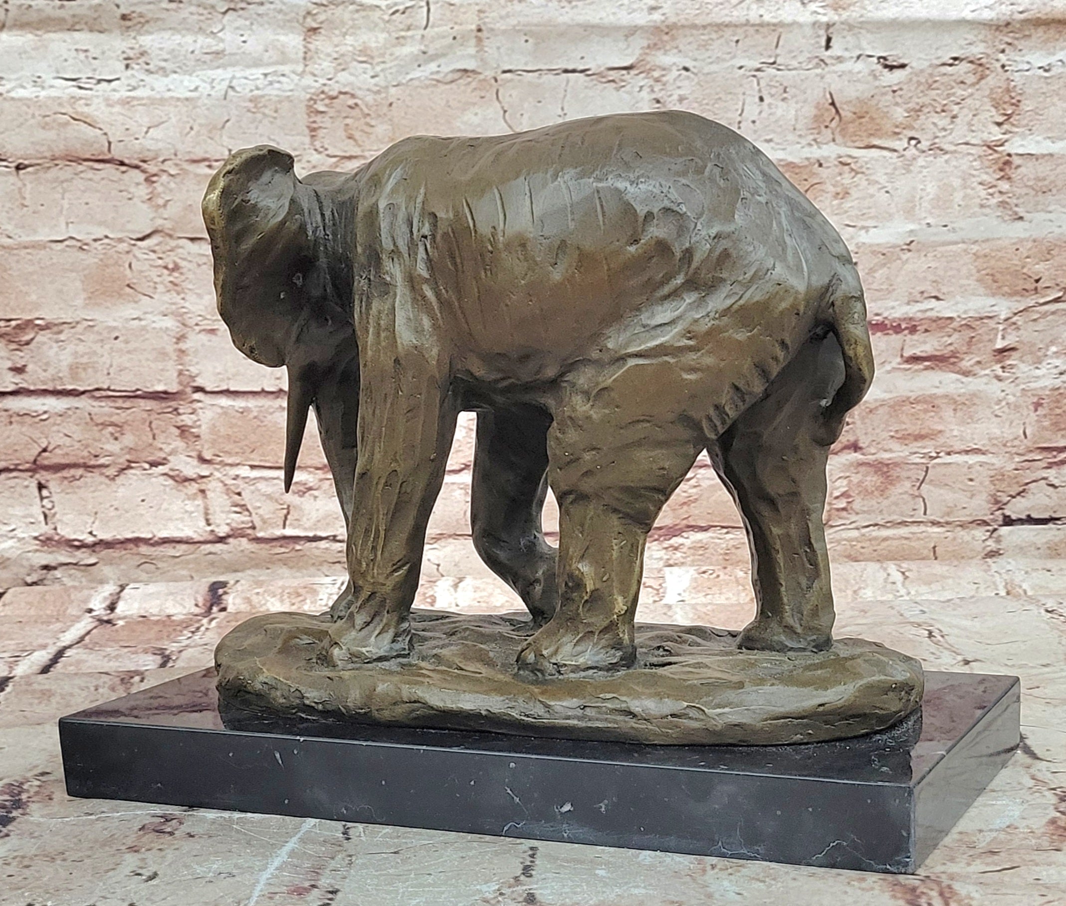 Milo Elephant Bronze Figurine Hot Cast Museum Quality Handcrafted Artwork