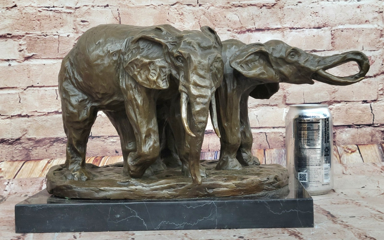 Bronze Sculpture Art Deco Walking Happy Elephants Bronze Sculpture Home Decor