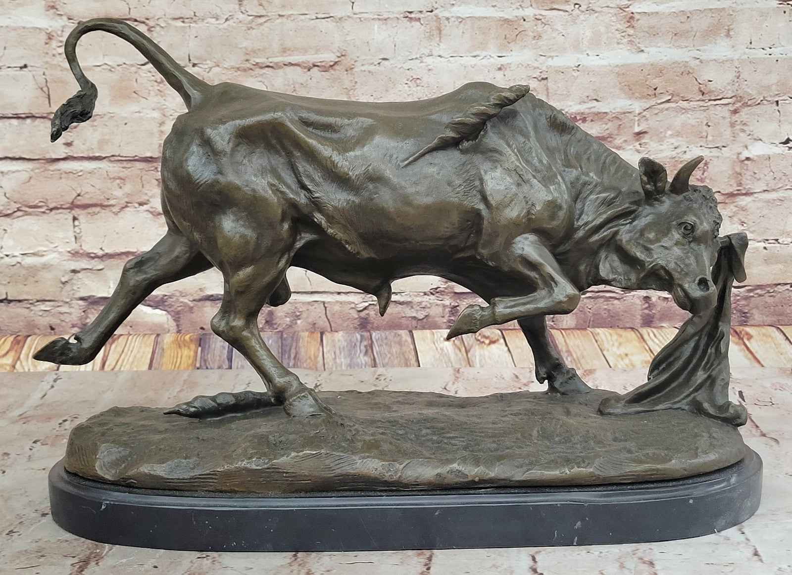 Bronze Sculpture Huge Stock Market Bull Fighting Home Office Decoration Sale