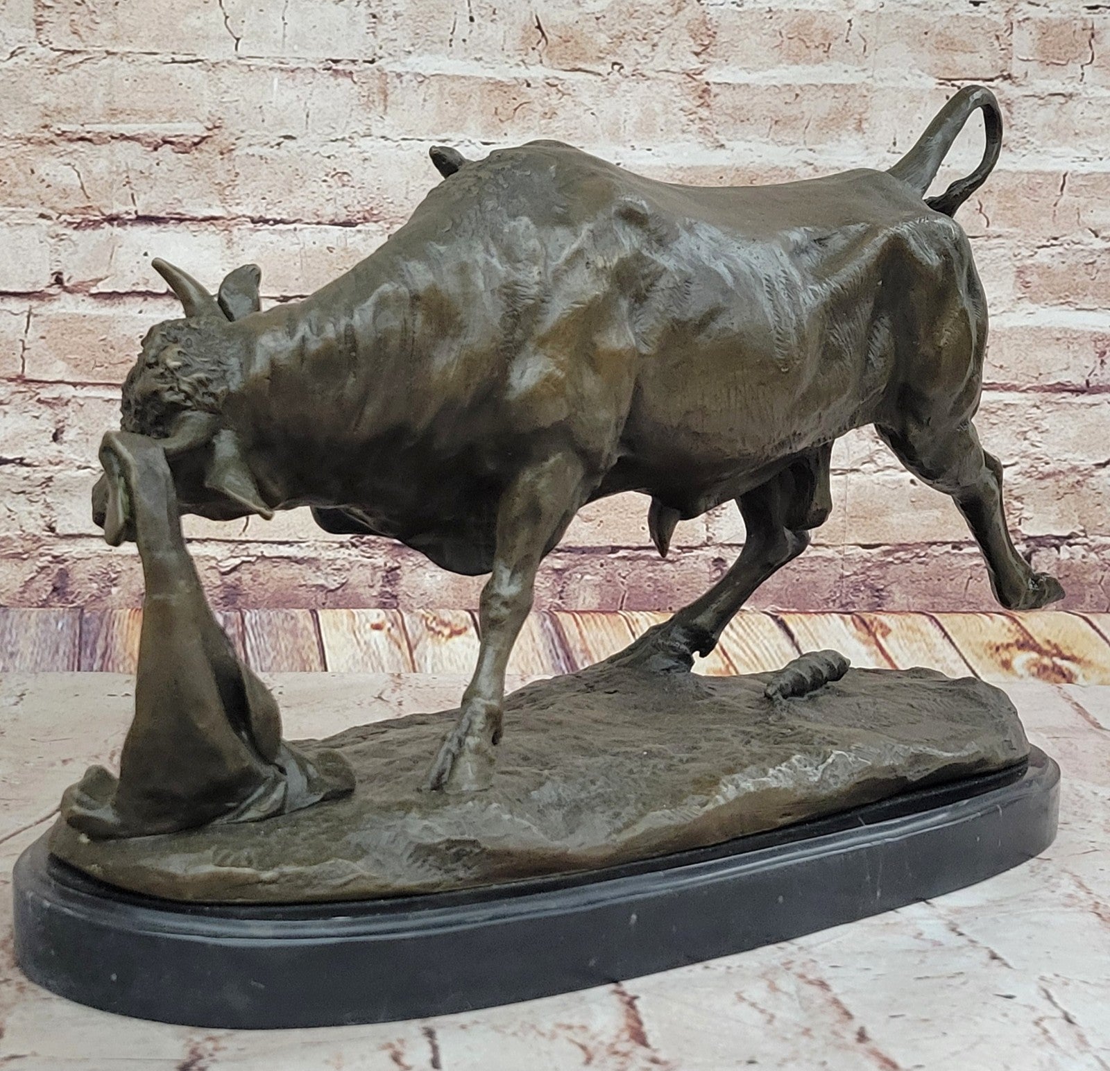 Bronze Sculpture Huge Stock Market Bull Fighting Home Office Decoration Sale